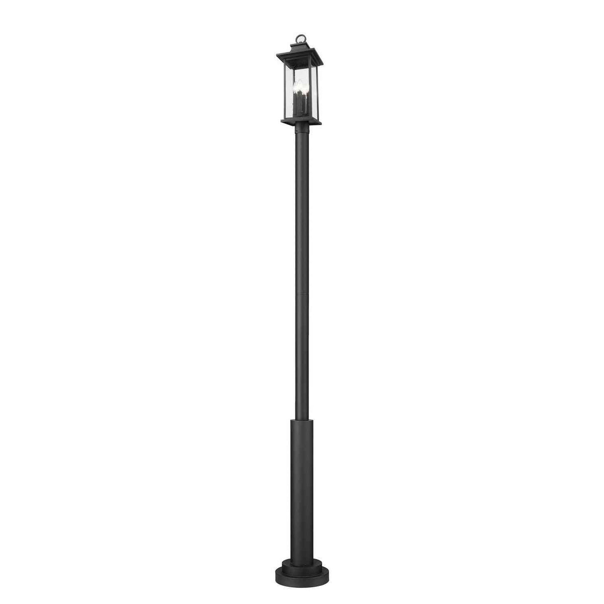 Z-Lite - 5017PHBR-5010P-BK - Four Light Outdoor Post Mounted Fixture - Tiberius - Black