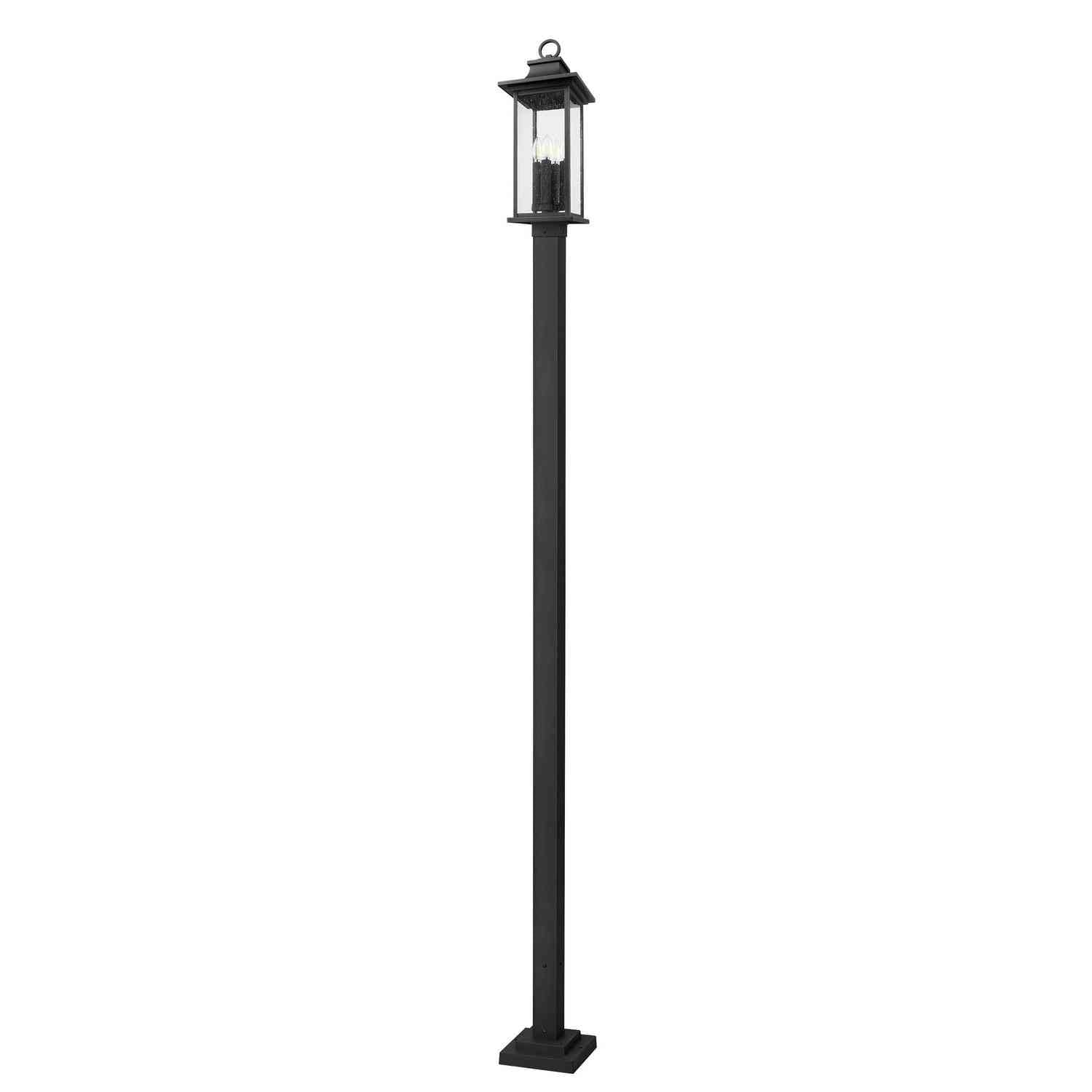 Z-Lite - 5017PHBS-536P-BK - Four Light Outdoor Post Mounted Fixture - Tiberius - Black
