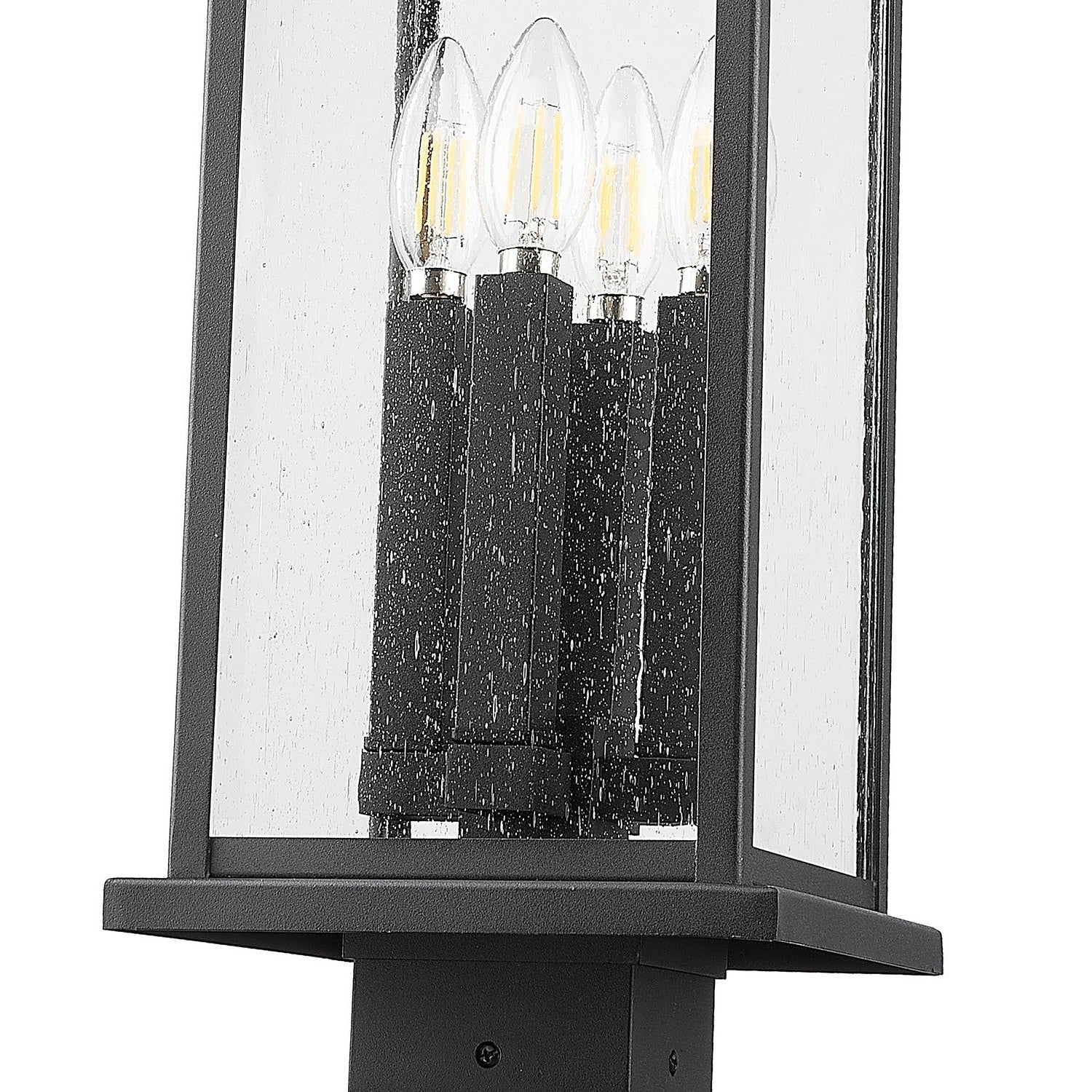 Z-Lite - 5017PHBS-536P-BK - Four Light Outdoor Post Mounted Fixture - Tiberius - Black