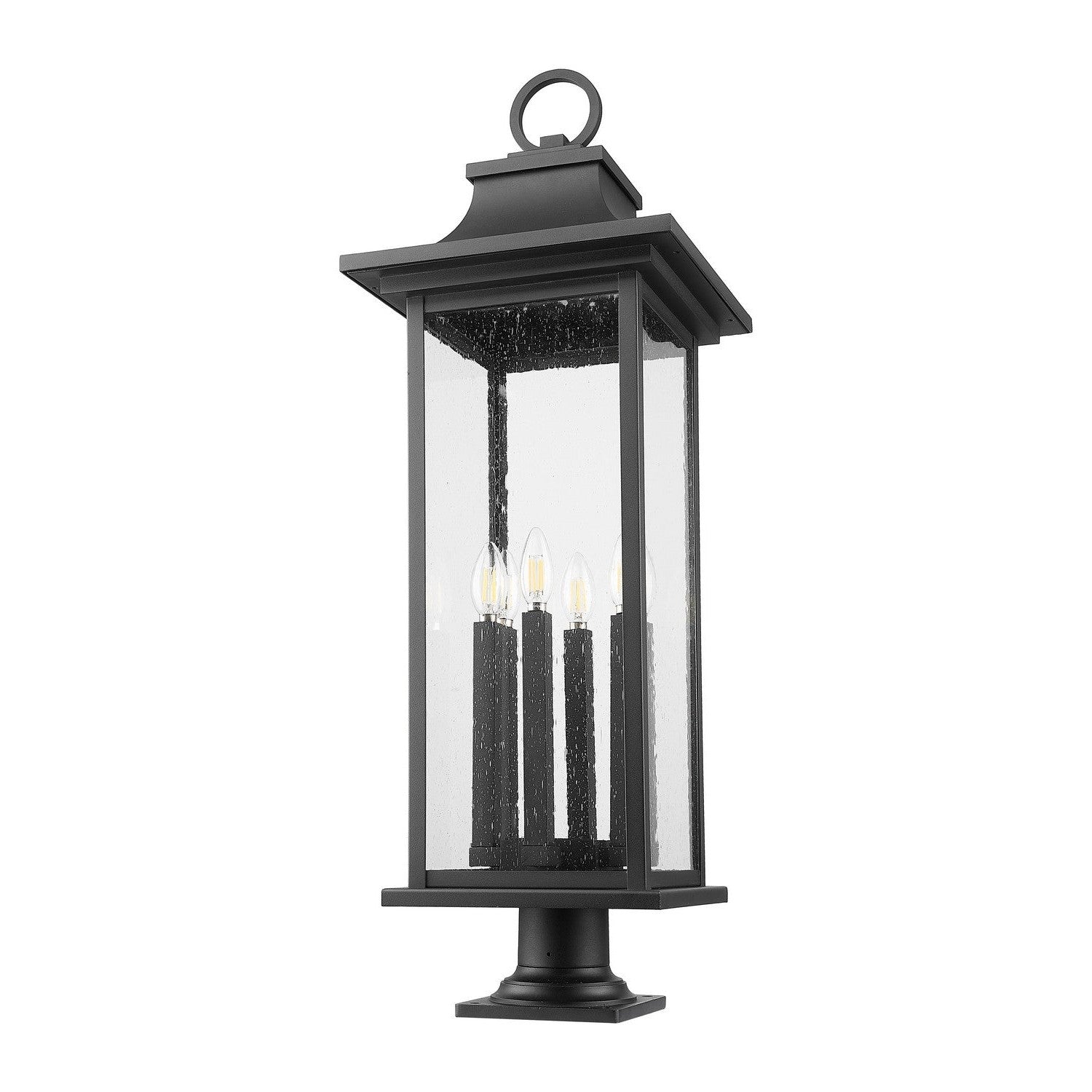 Z-Lite - 5017PHXLR-533PM-BK - Six Light Outdoor Pier Mounted Fixture - Tiberius - Black