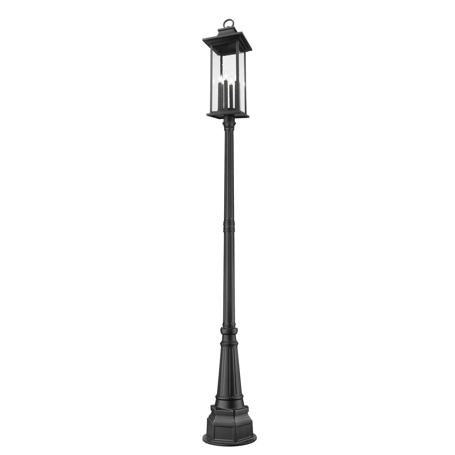 Z-Lite - 5017PHXLR-564P-BK - Six Light Outdoor Post Mounted Fixture - Tiberius - Black