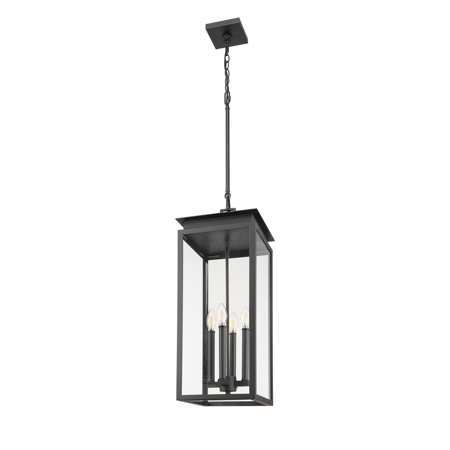 Z-Lite - 5018CHB-BK - Four Light Outdoor Chain Mount Ceiling Fixture - Nova - Black