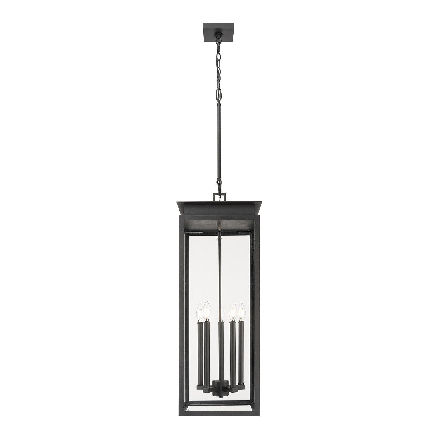Z-Lite - 5018CHXL-BK - Five Light Outdoor Chain Mount Ceiling Fixture - Nova - Black