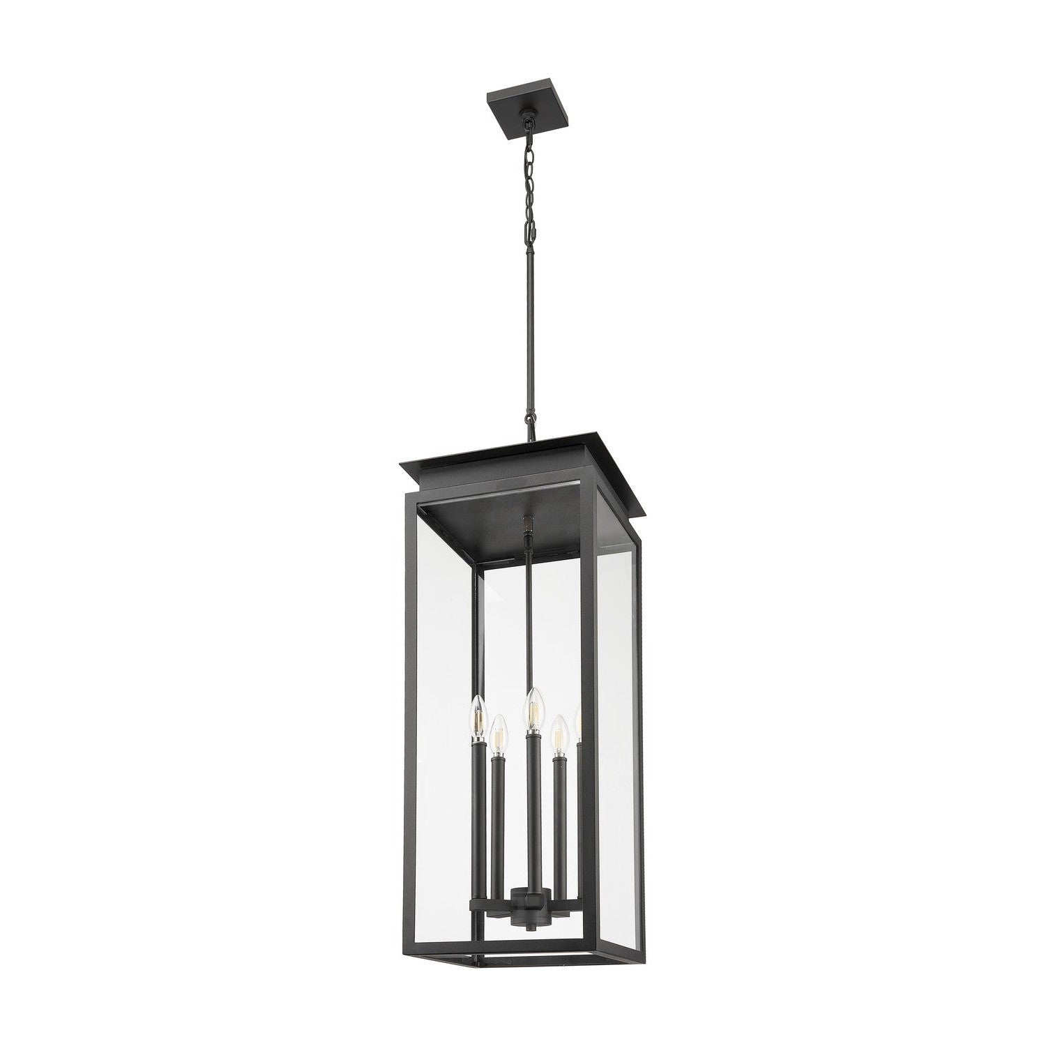Z-Lite - 5018CHXL-BK - Five Light Outdoor Chain Mount Ceiling Fixture - Nova - Black
