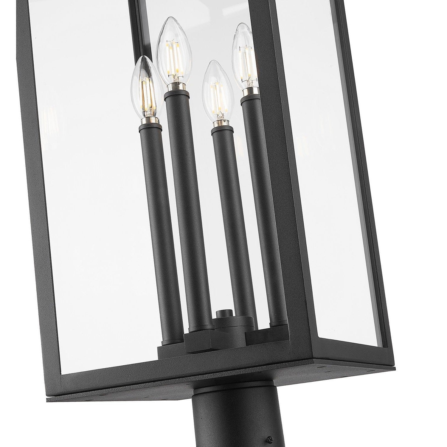 Z-Lite - 5018PHBR-5010P-BK - Four Light Outdoor Post Mounted Fixture - Nova - Black