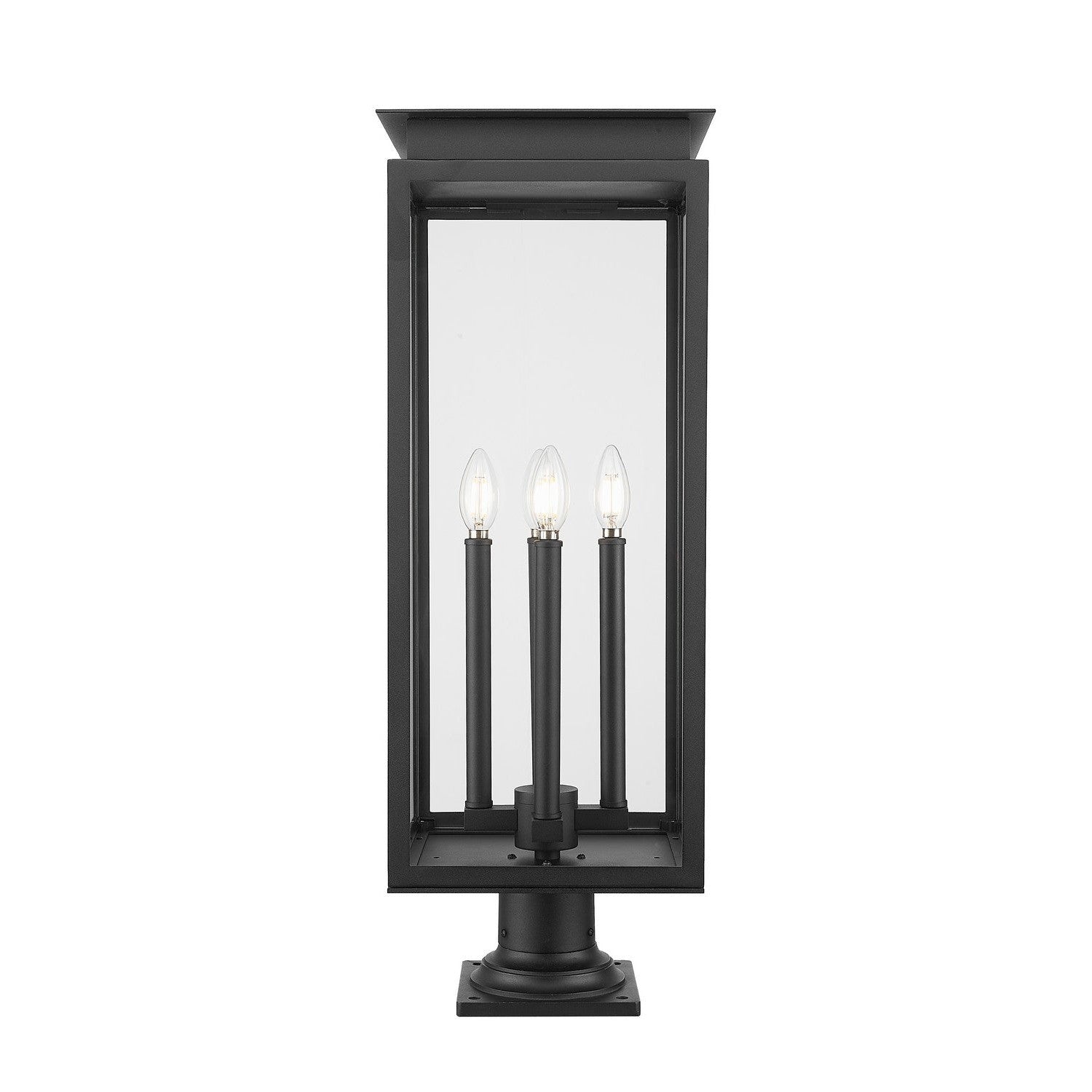 Z-Lite - 5018PHBR-533PM-BK - Four Light Outdoor Pier Mounted Fixture - Nova - Black