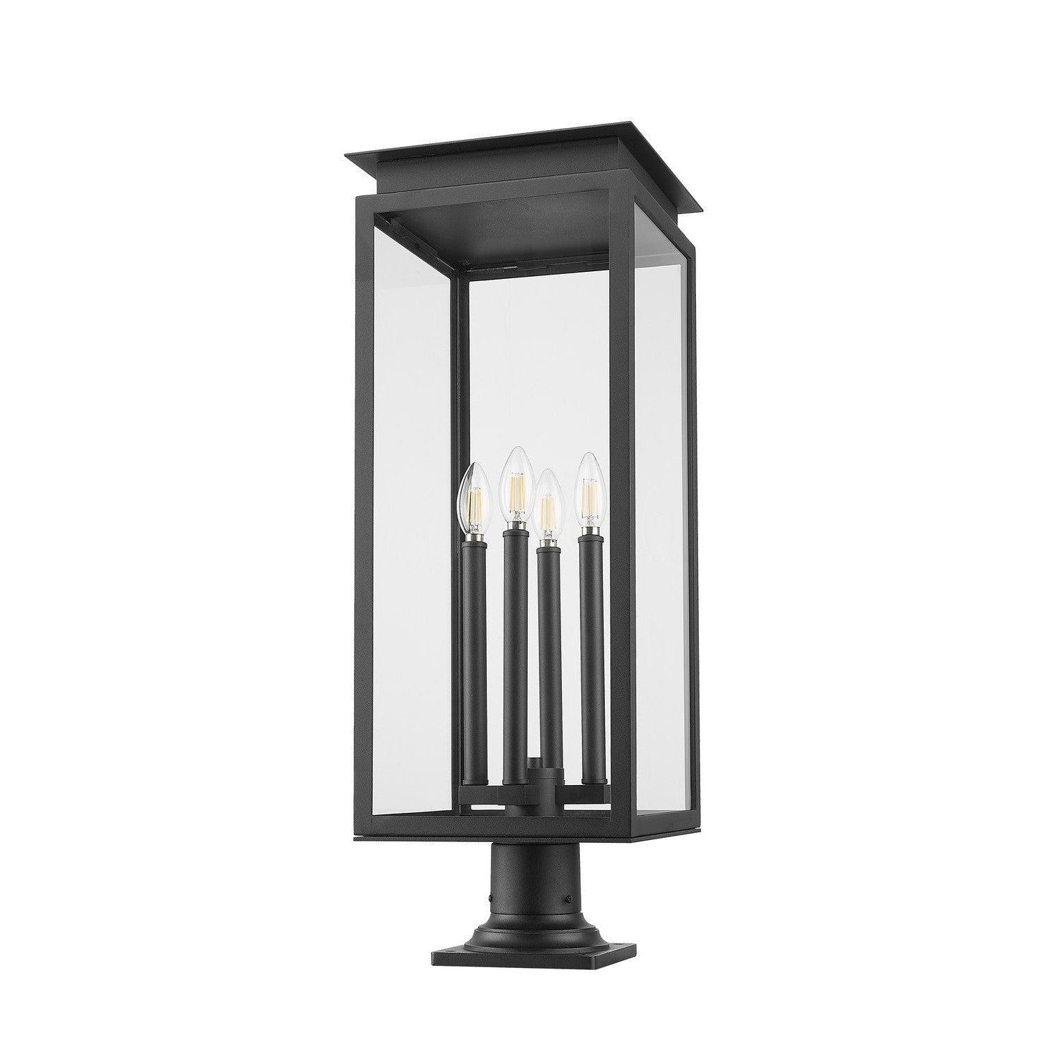 Z-Lite - 5018PHBR-533PM-BK - Four Light Outdoor Pier Mounted Fixture - Nova - Black
