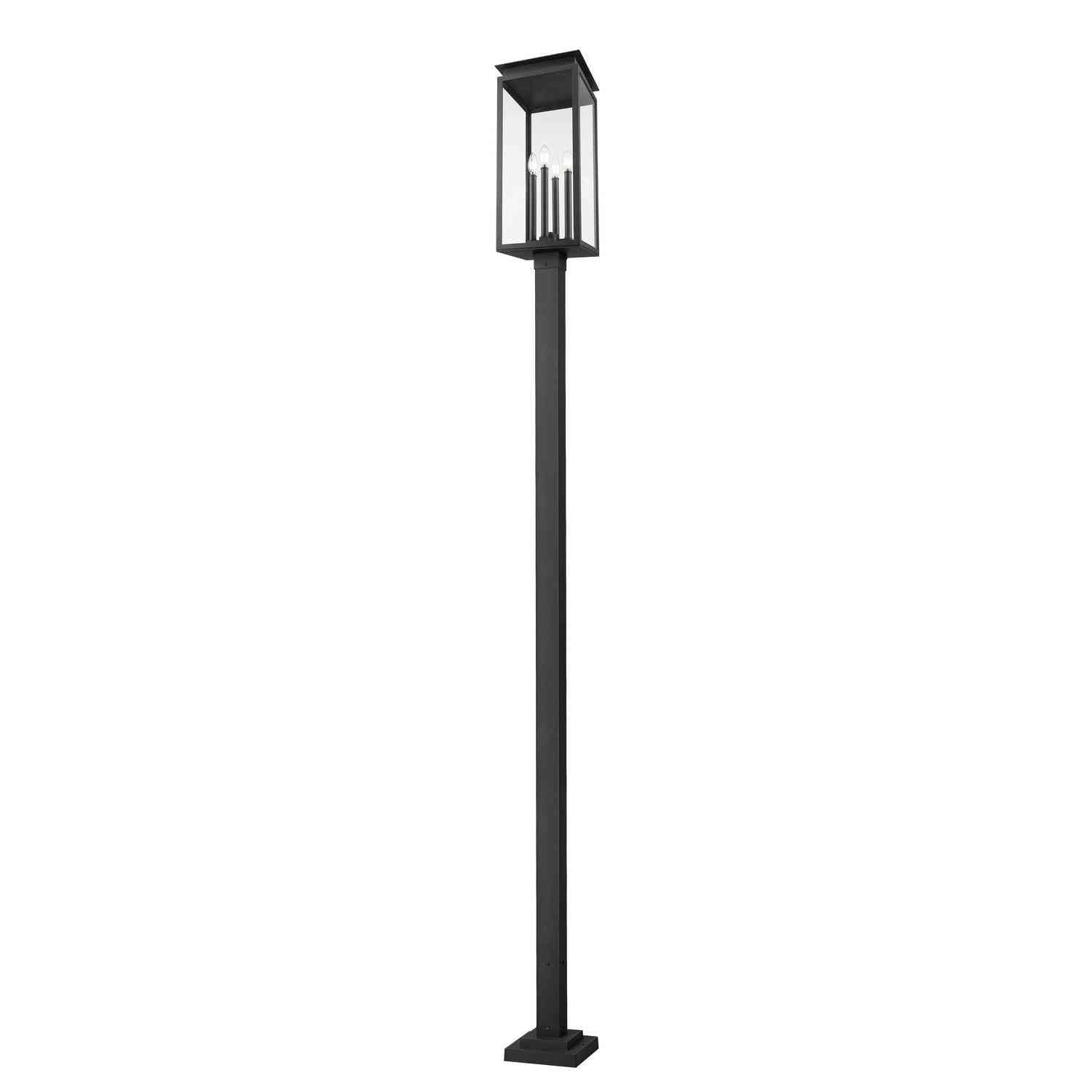 Z-Lite - 5018PHBS-536P-BK - Four Light Outdoor Post Mounted Fixture - Nova - Black