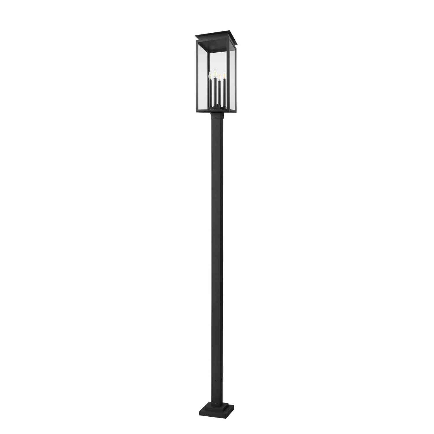 Z-Lite - 5018PHBS-536P-BK - Four Light Outdoor Post Mounted Fixture - Nova - Black