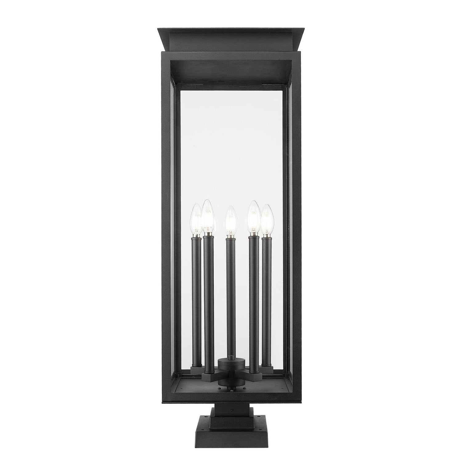 Z-Lite - 5018PHXLS-SQPM-BK - Five Light Outdoor Pier Mounted Fixture - Nova - Black