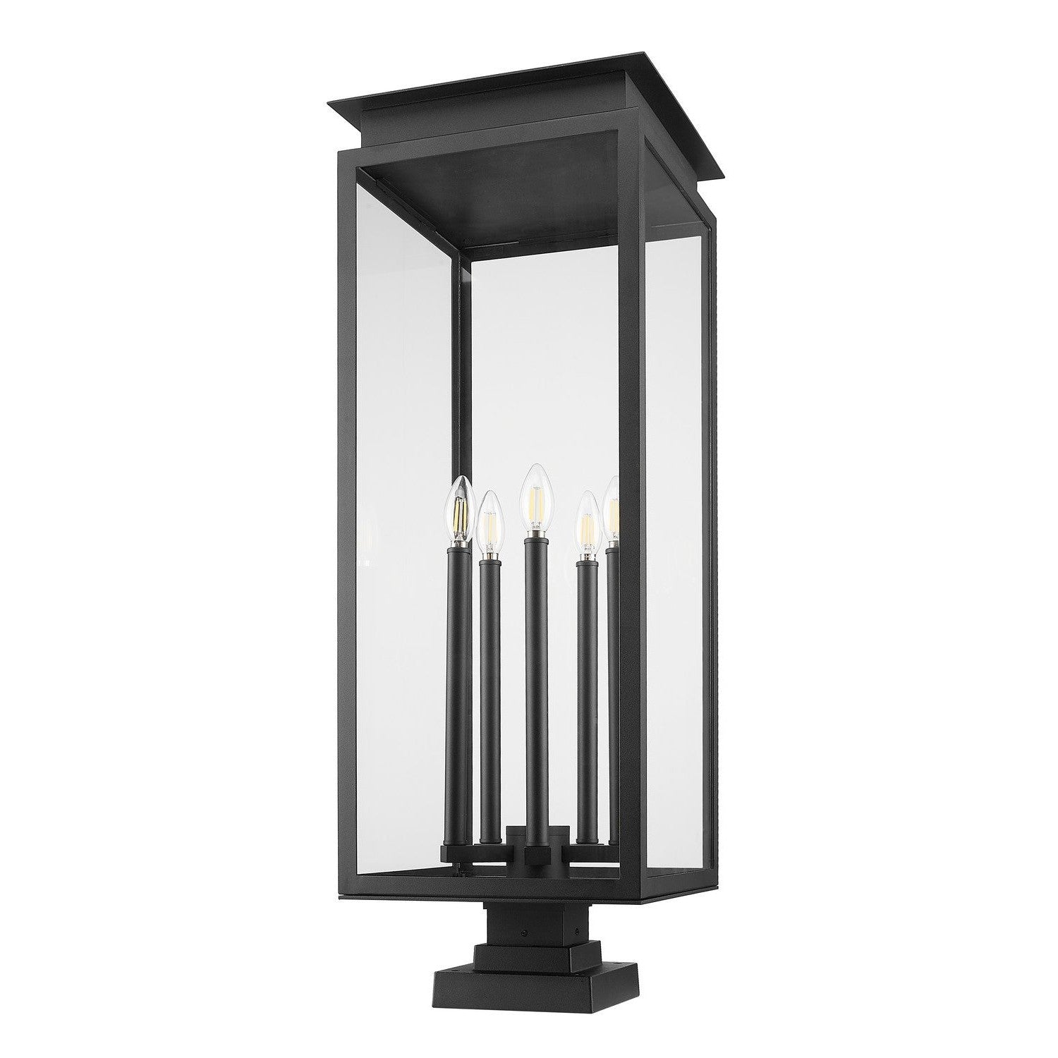 Z-Lite - 5018PHXLS-SQPM-BK - Five Light Outdoor Pier Mounted Fixture - Nova - Black