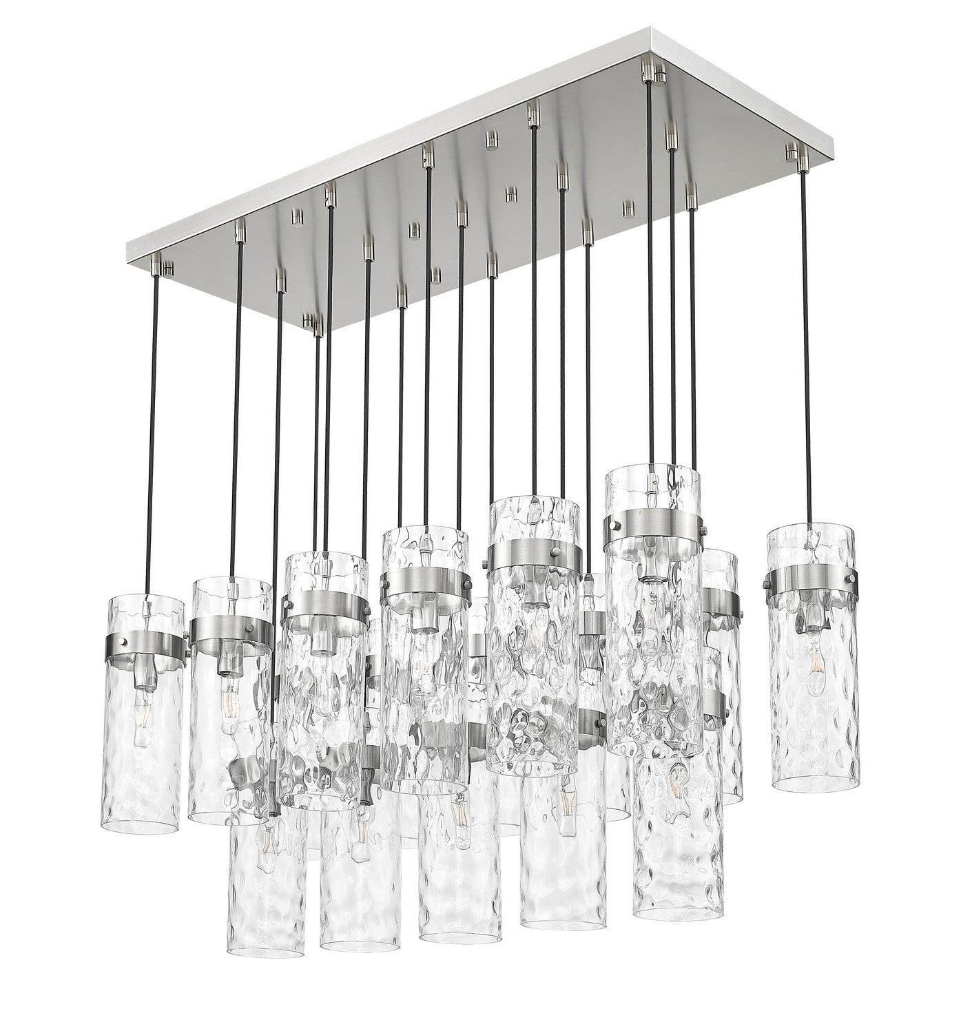 Z-Lite - 7002P5-17L-BN - 17 Light Linear Chandelier - Fontaine - Brushed Nickel