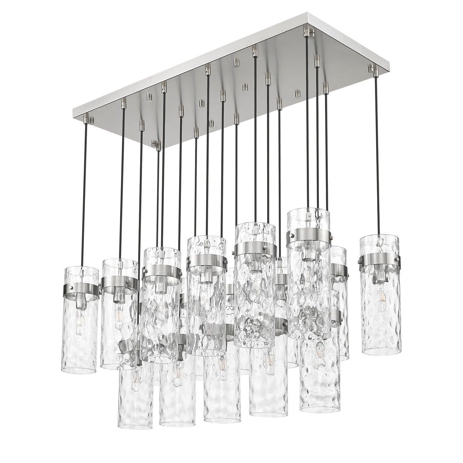 Z-Lite - 7002P5-17L-BN - 17 Light Linear Chandelier - Fontaine - Brushed Nickel