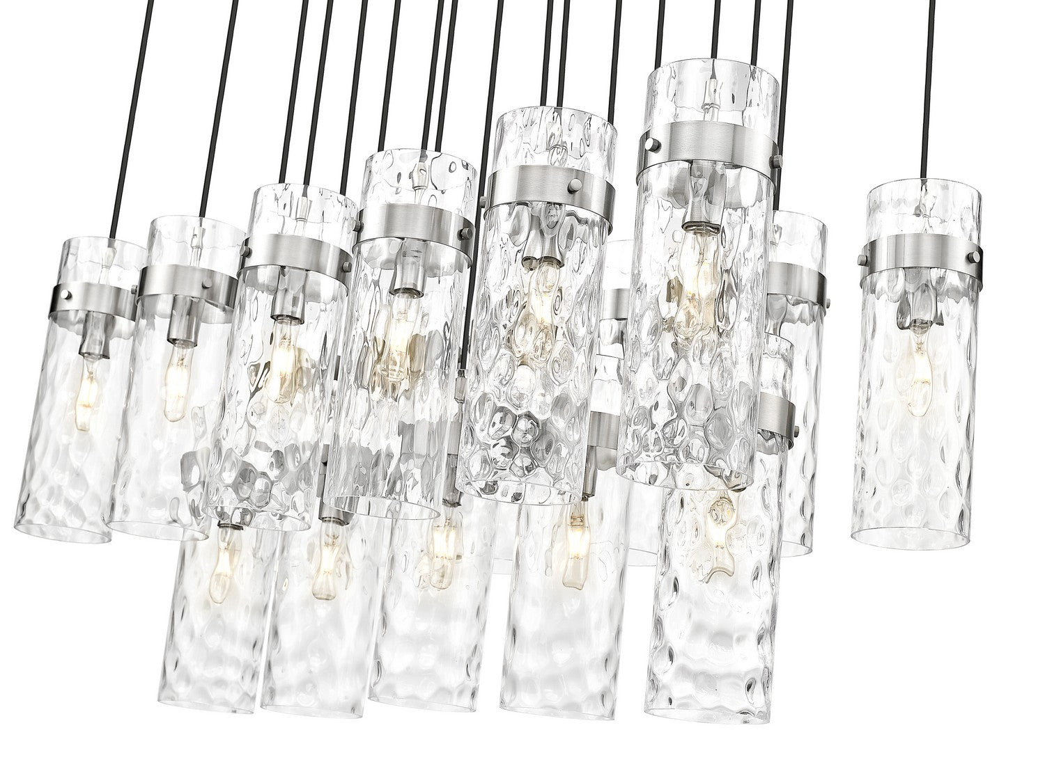 Z-Lite - 7002P5-17L-BN - 17 Light Linear Chandelier - Fontaine - Brushed Nickel