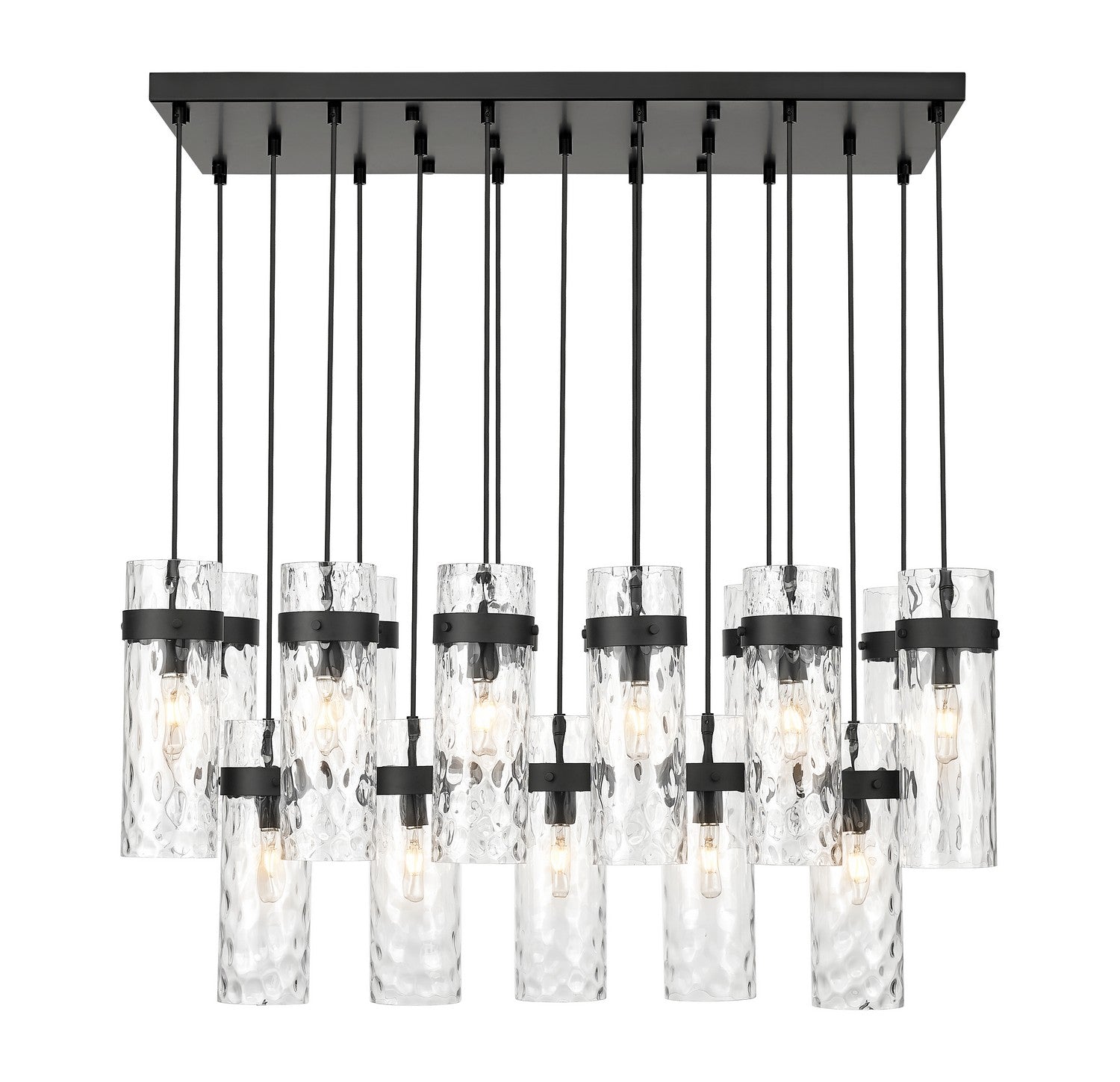 Z-Lite - 7002P5-17L-MB - 17 Light Linear Chandelier - Fontaine - Matte Black