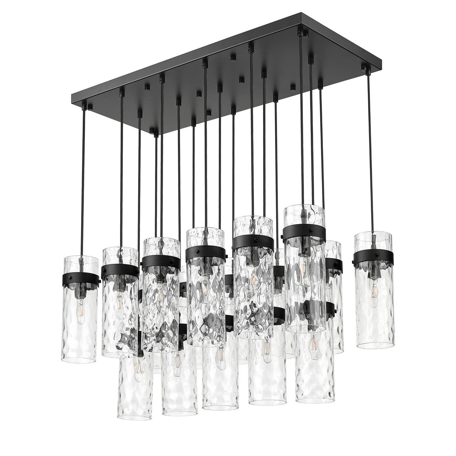 Z-Lite - 7002P5-17L-MB - 17 Light Linear Chandelier - Fontaine - Matte Black