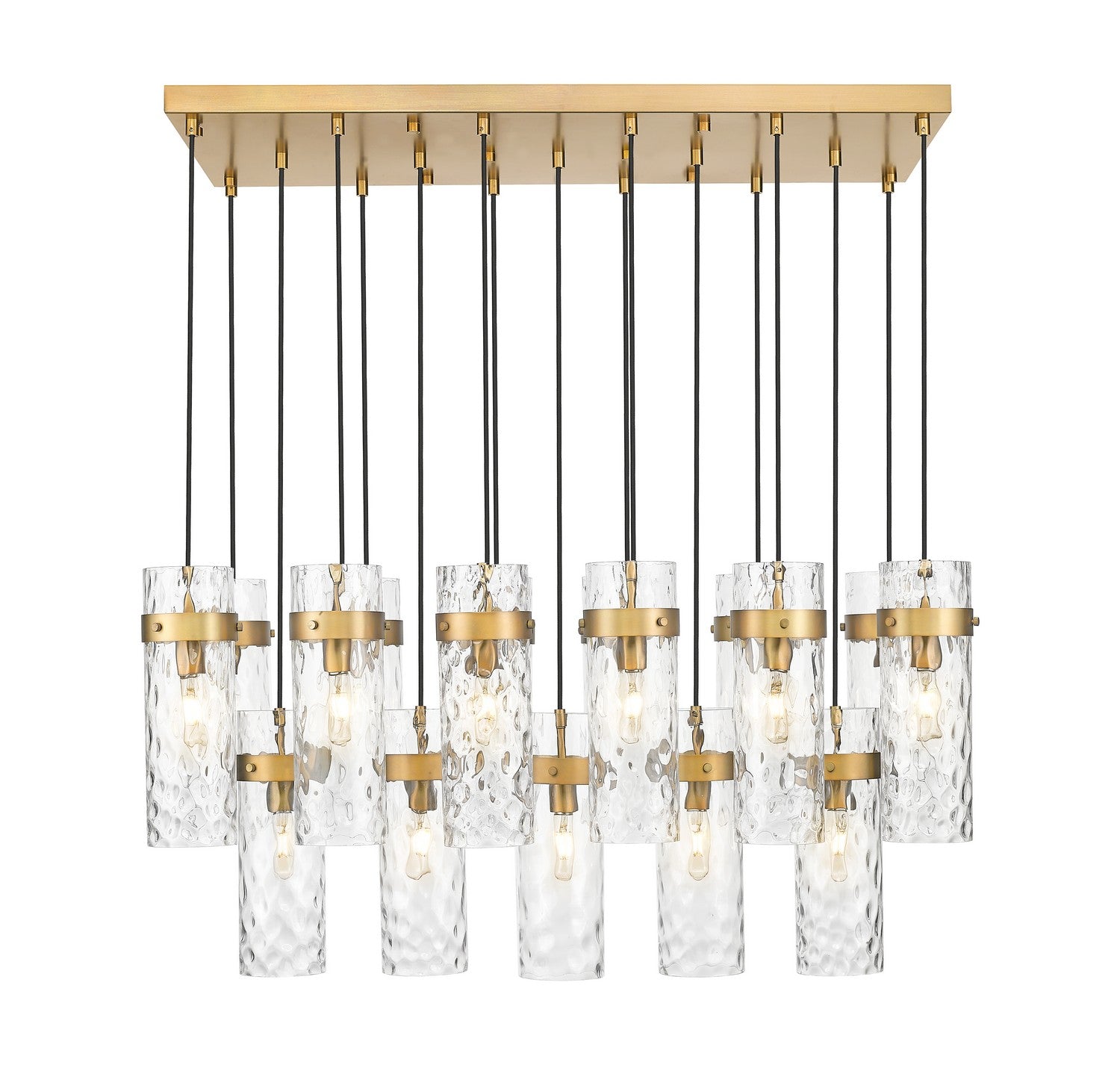 Z-Lite - 7002P5-17L-RB - 17 Light Linear Chandelier - Fontaine - Rubbed Brass