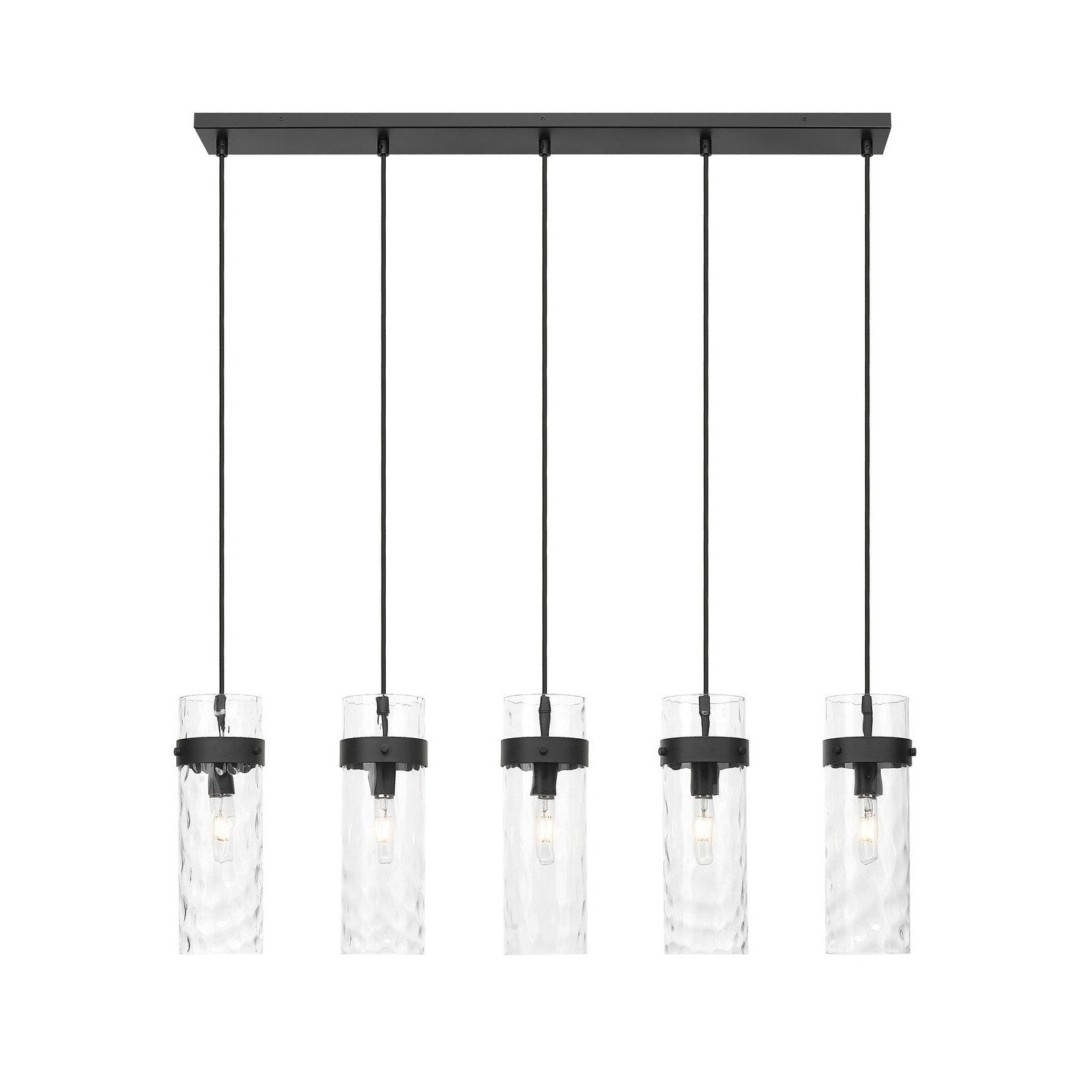 Z-Lite - 7002P5-5L-MB - Five Light Linear Chandelier - Fontaine - Matte Black
