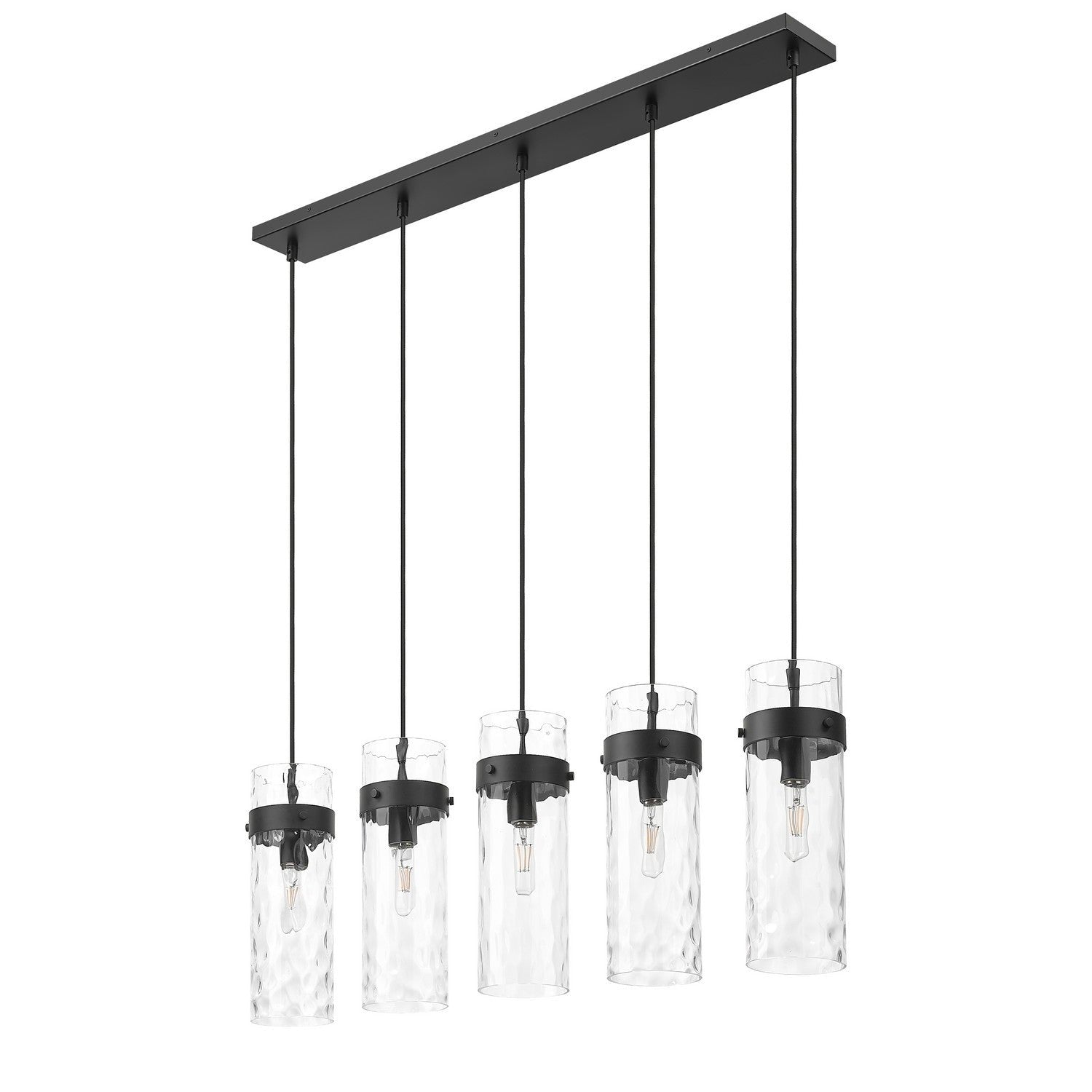 Z-Lite - 7002P5-5L-MB - Five Light Linear Chandelier - Fontaine - Matte Black
