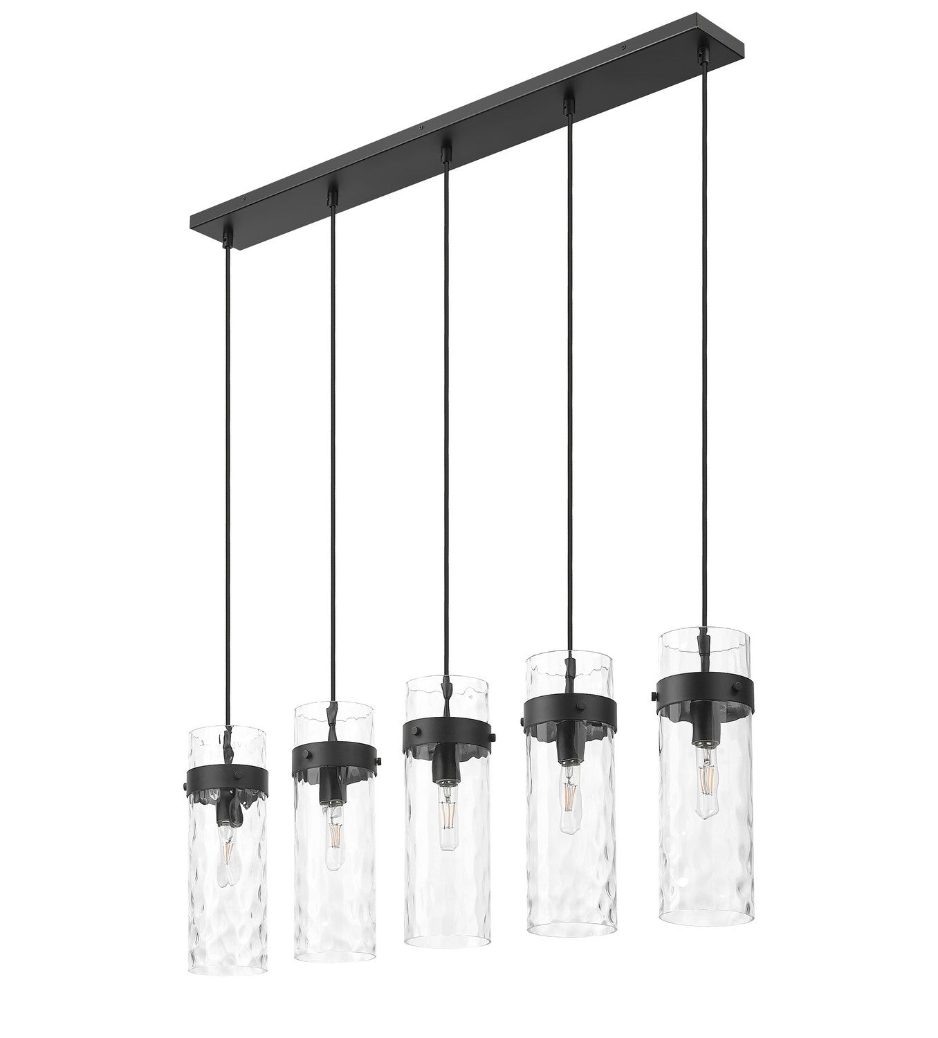 Z-Lite - 7002P5-5L-MB - Five Light Linear Chandelier - Fontaine - Matte Black