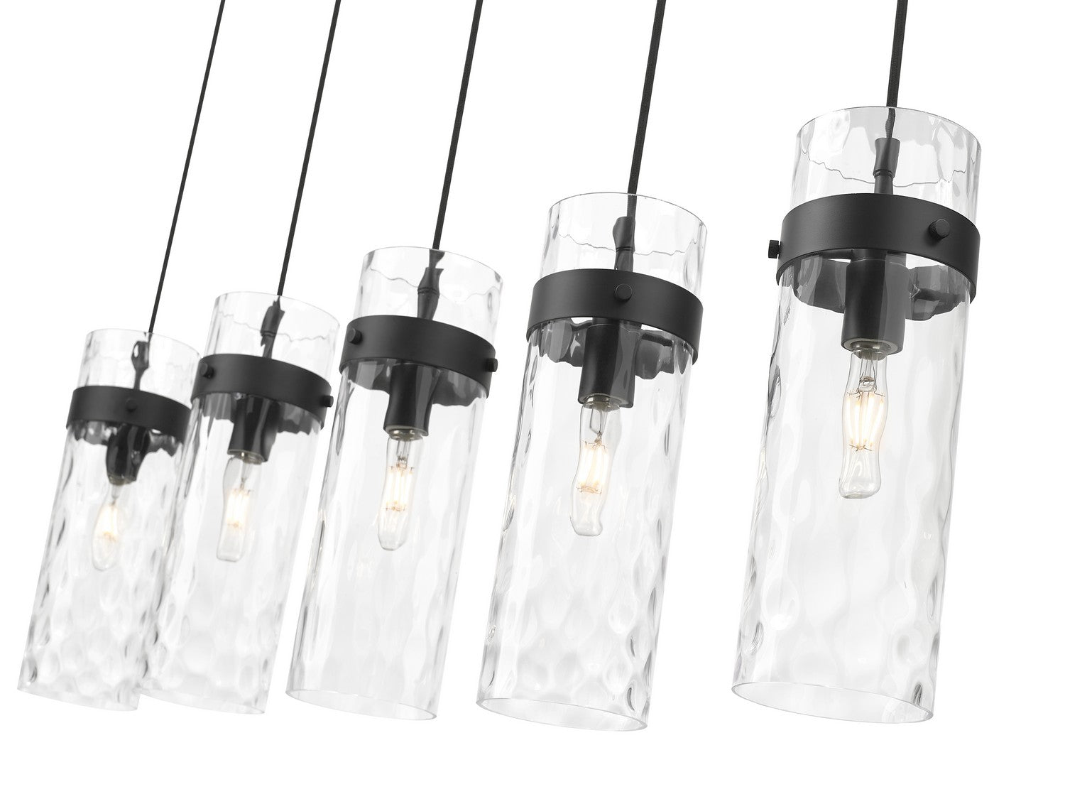 Z-Lite - 7002P5-5L-MB - Five Light Linear Chandelier - Fontaine - Matte Black