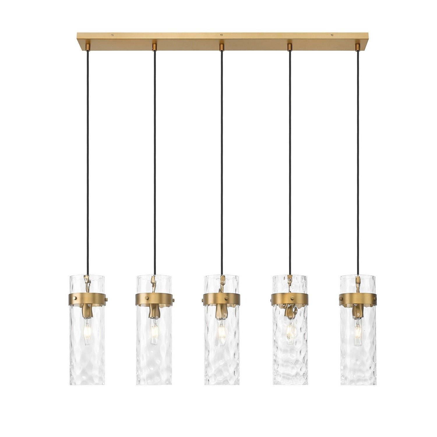 Z-Lite - 7002P5-5L-RB - Five Light Linear Chandelier - Fontaine - Rubbed Brass