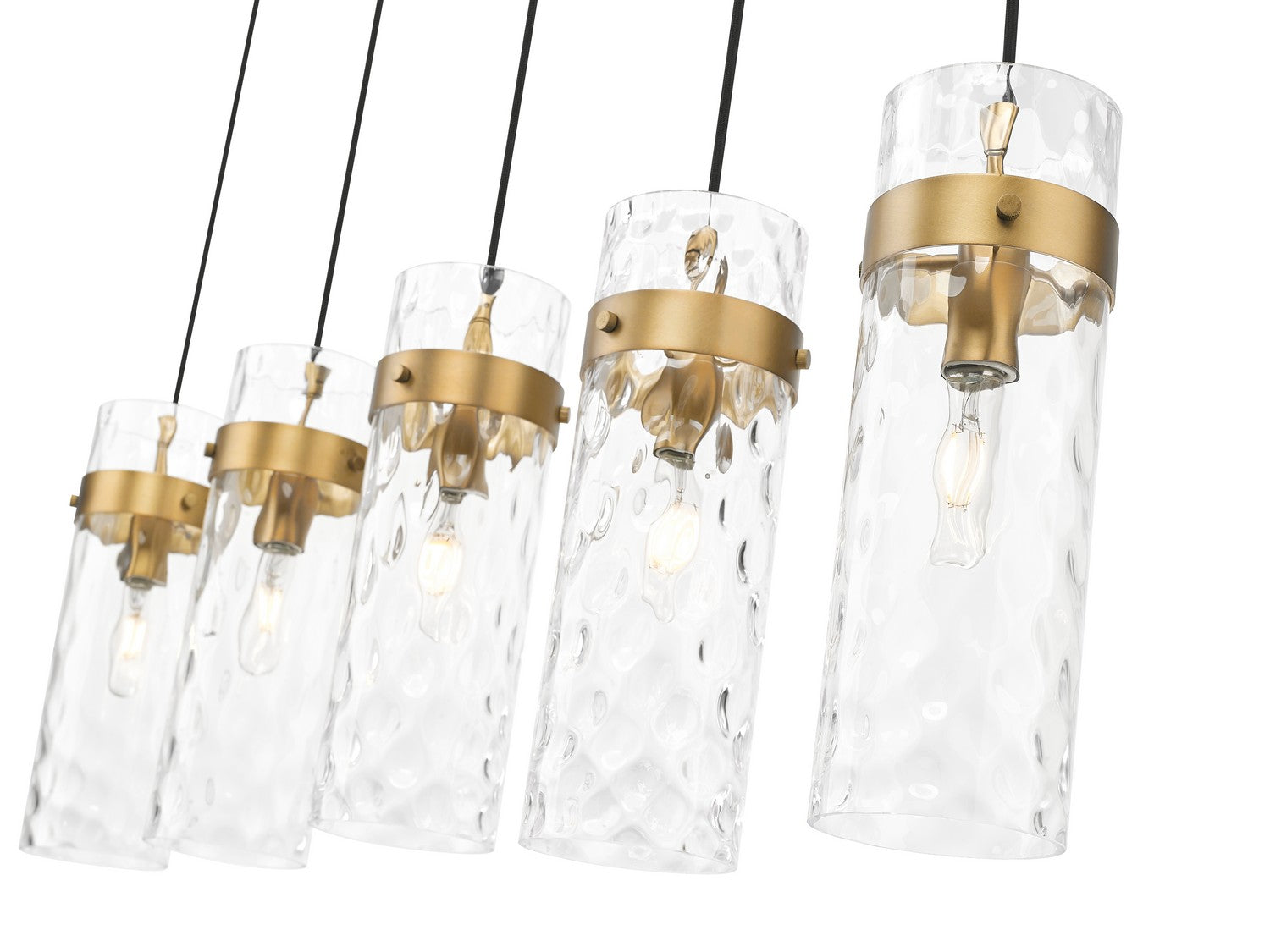 Z-Lite - 7002P5-5L-RB - Five Light Linear Chandelier - Fontaine - Rubbed Brass