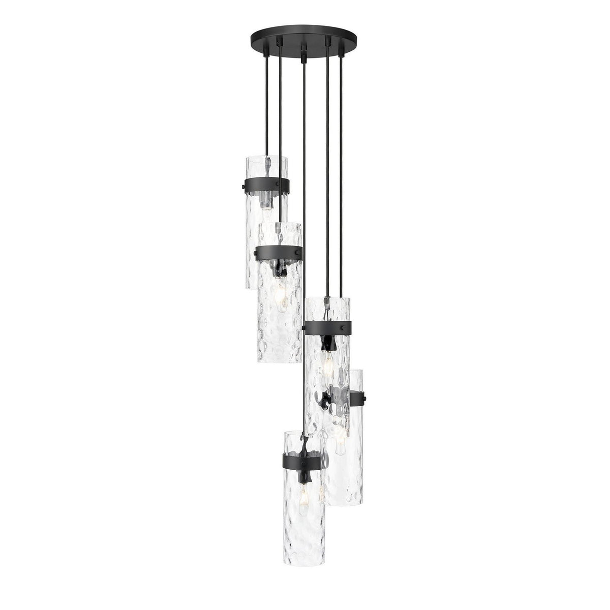 Z-Lite - 7002P5-5R-MB - Five Light Chandelier - Fontaine - Matte Black