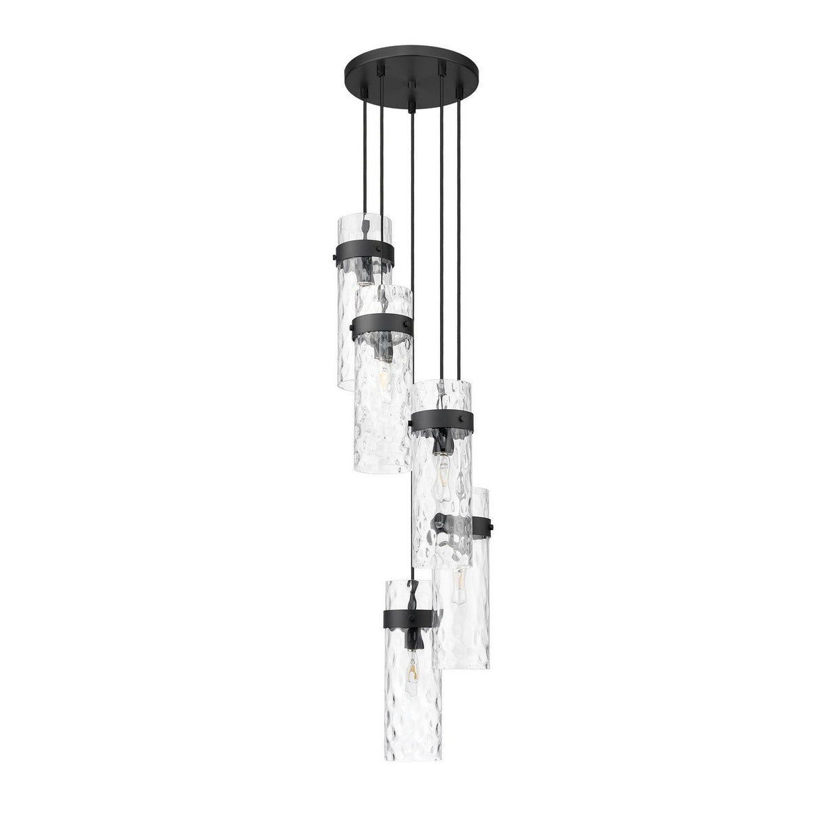 Z-Lite - 7002P5-5R-MB - Five Light Chandelier - Fontaine - Matte Black