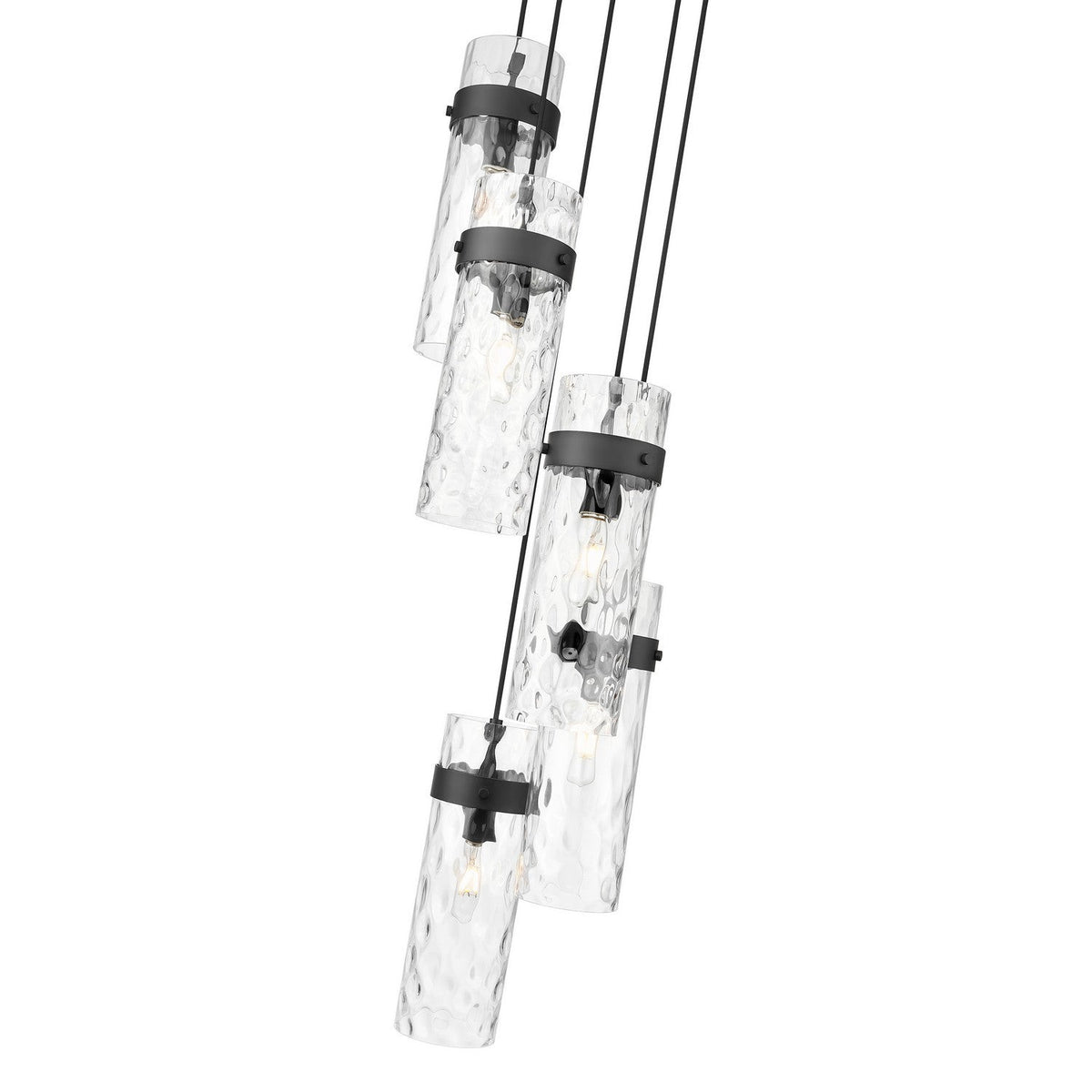 Z-Lite - 7002P5-5R-MB - Five Light Chandelier - Fontaine - Matte Black