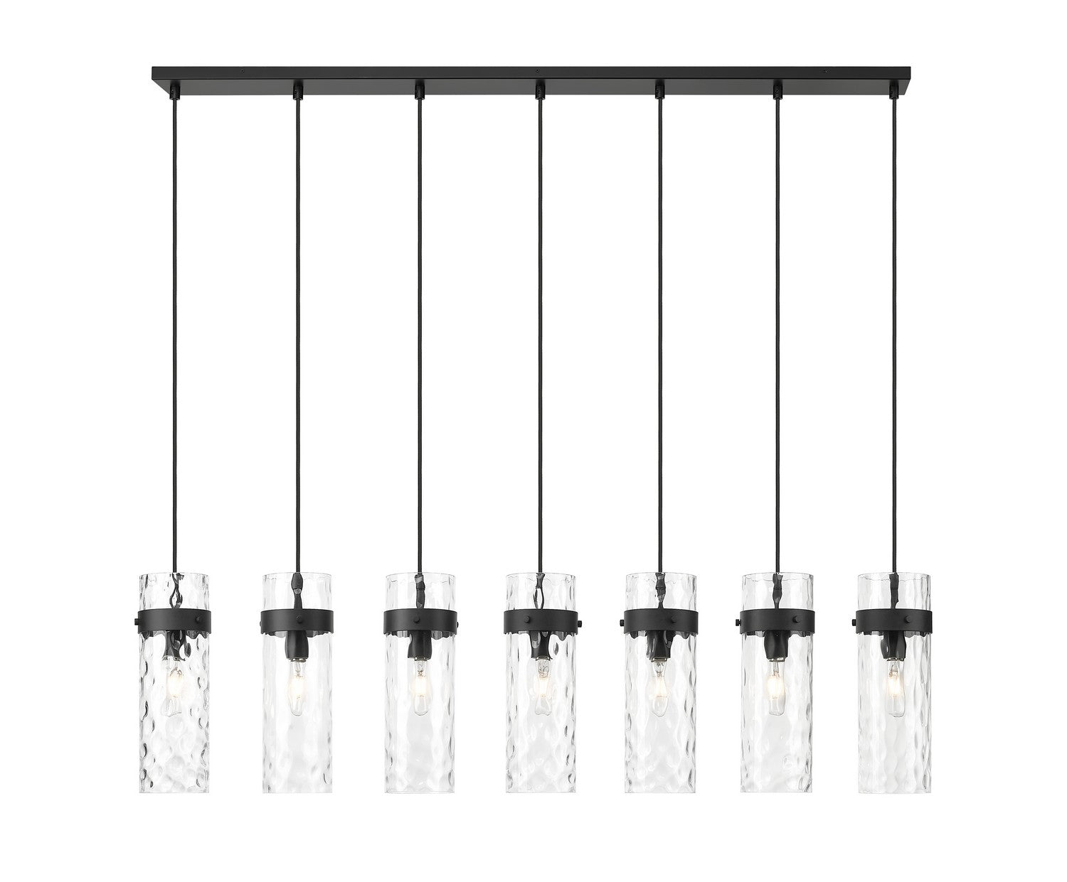 Z-Lite - 7002P5-7L-MB - Seven Light Linear Chandelier - Fontaine - Matte Black