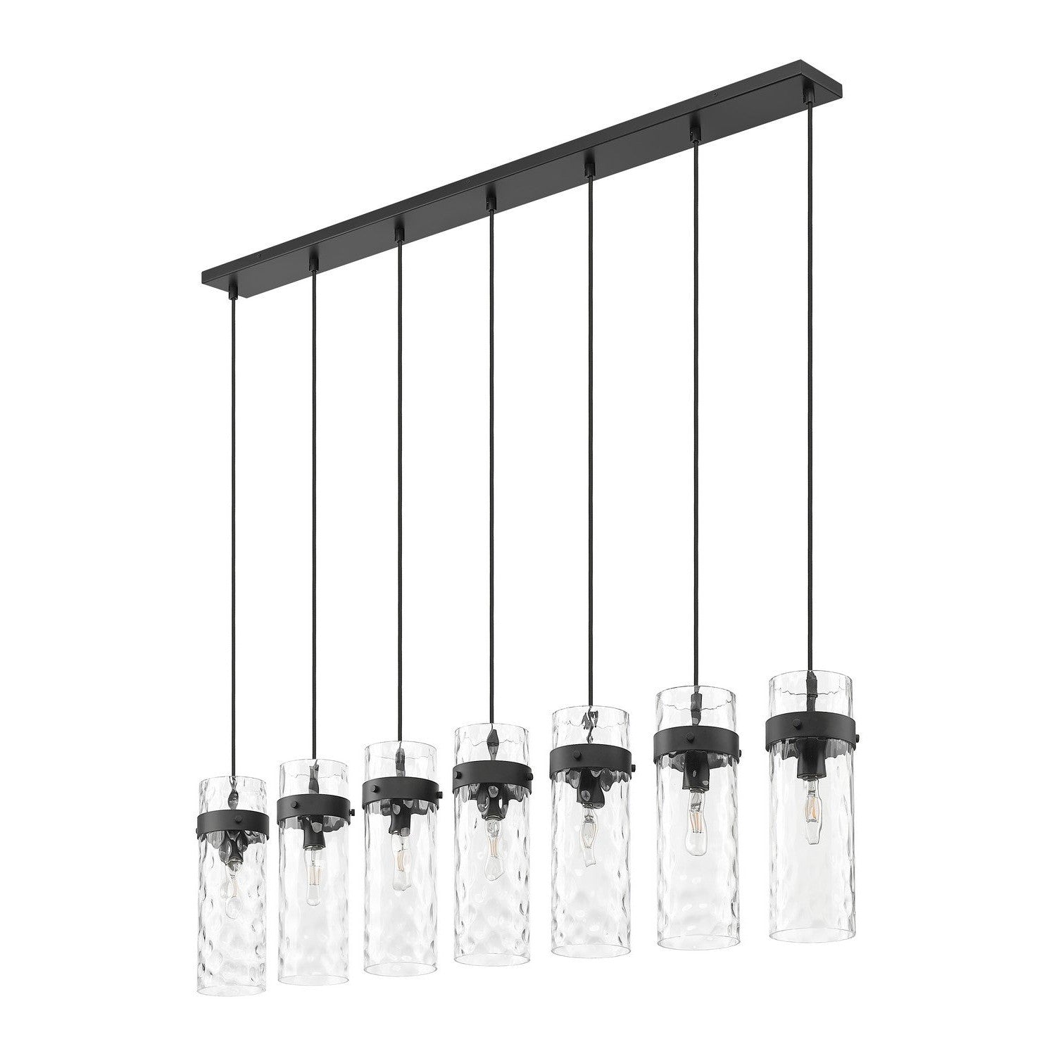 Z-Lite - 7002P5-7L-MB - Seven Light Linear Chandelier - Fontaine - Matte Black