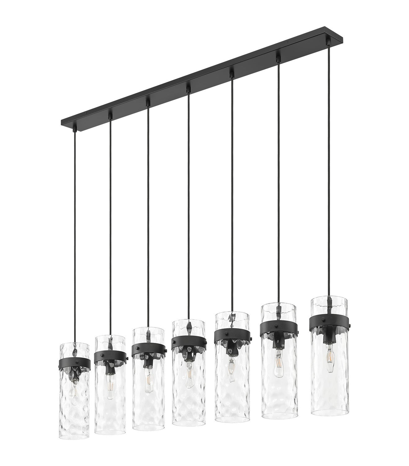Z-Lite - 7002P5-7L-MB - Seven Light Linear Chandelier - Fontaine - Matte Black