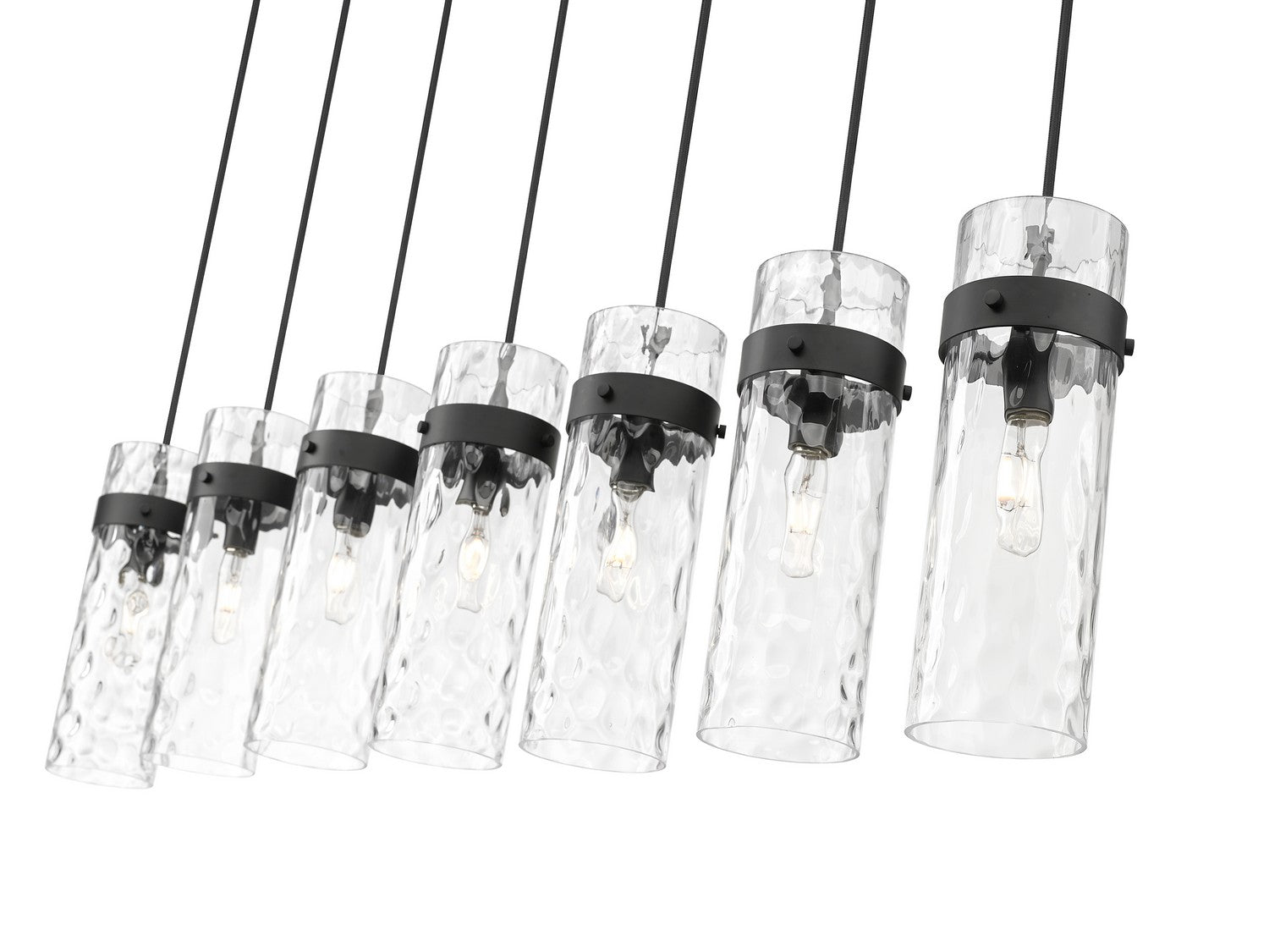 Z-Lite - 7002P5-7L-MB - Seven Light Linear Chandelier - Fontaine - Matte Black