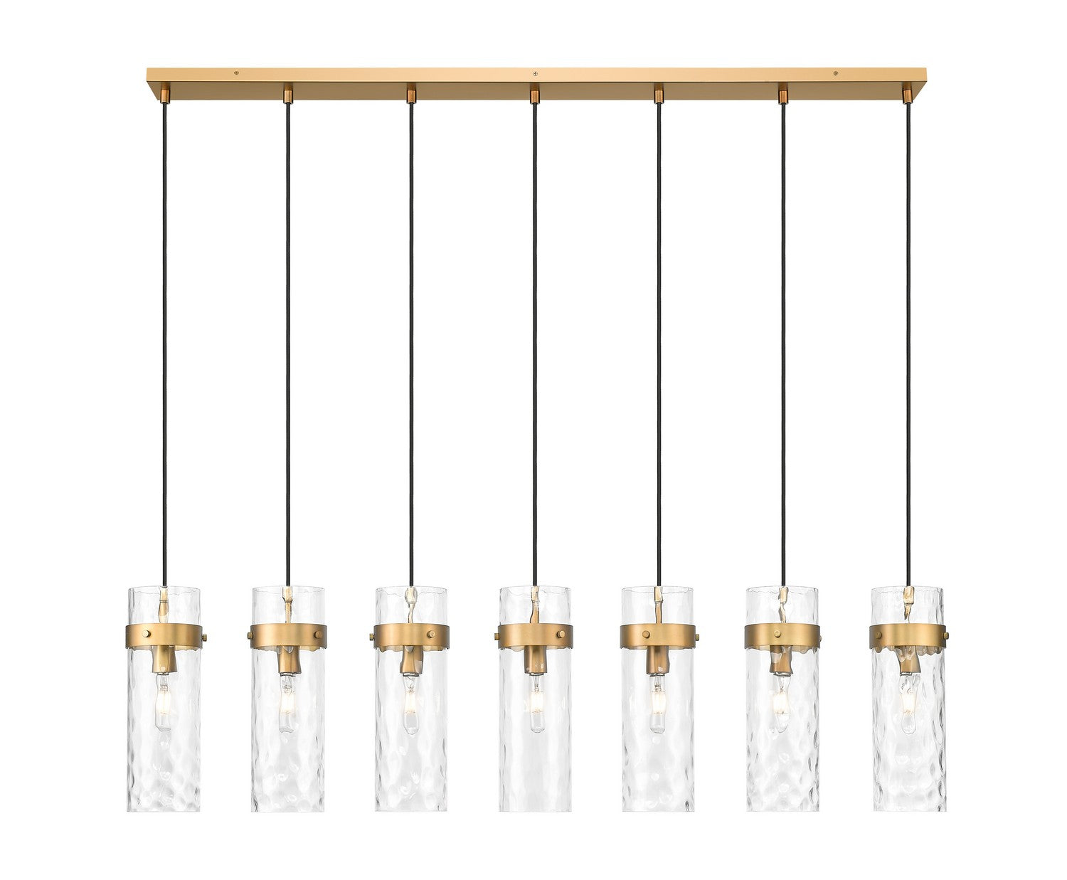 Z-Lite - 7002P5-7L-RB - Seven Light Linear Chandelier - Fontaine - Rubbed Brass