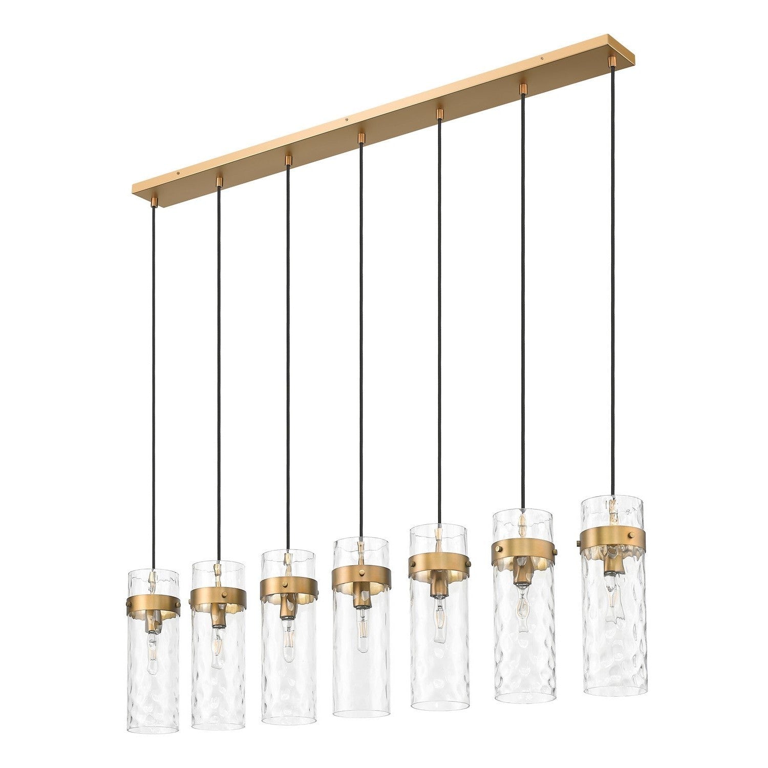Z-Lite - 7002P5-7L-RB - Seven Light Linear Chandelier - Fontaine - Rubbed Brass