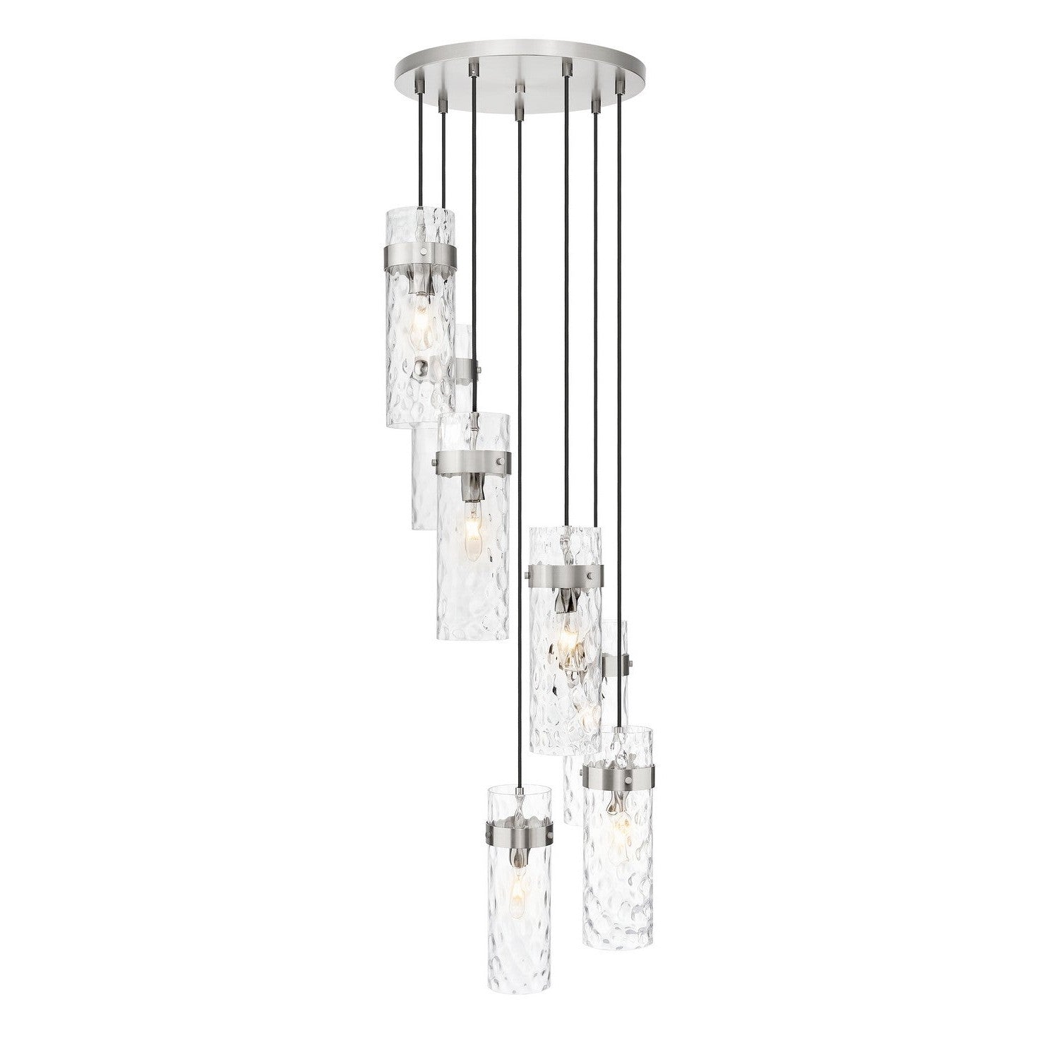 Z-Lite - 7002P5-7R-BN - Seven Light Chandelier - Fontaine - Brushed Nickel