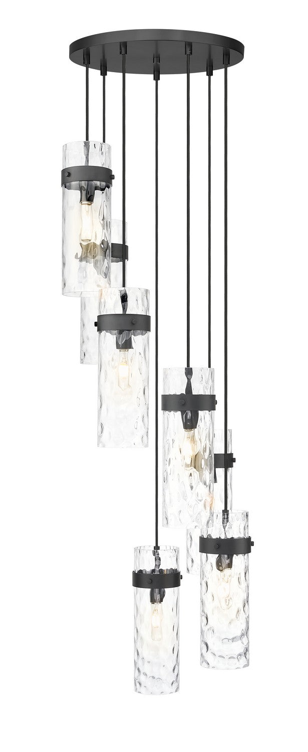 Z-Lite - 7002P5-7R-MB - Seven Light Chandelier - Fontaine - Matte Black