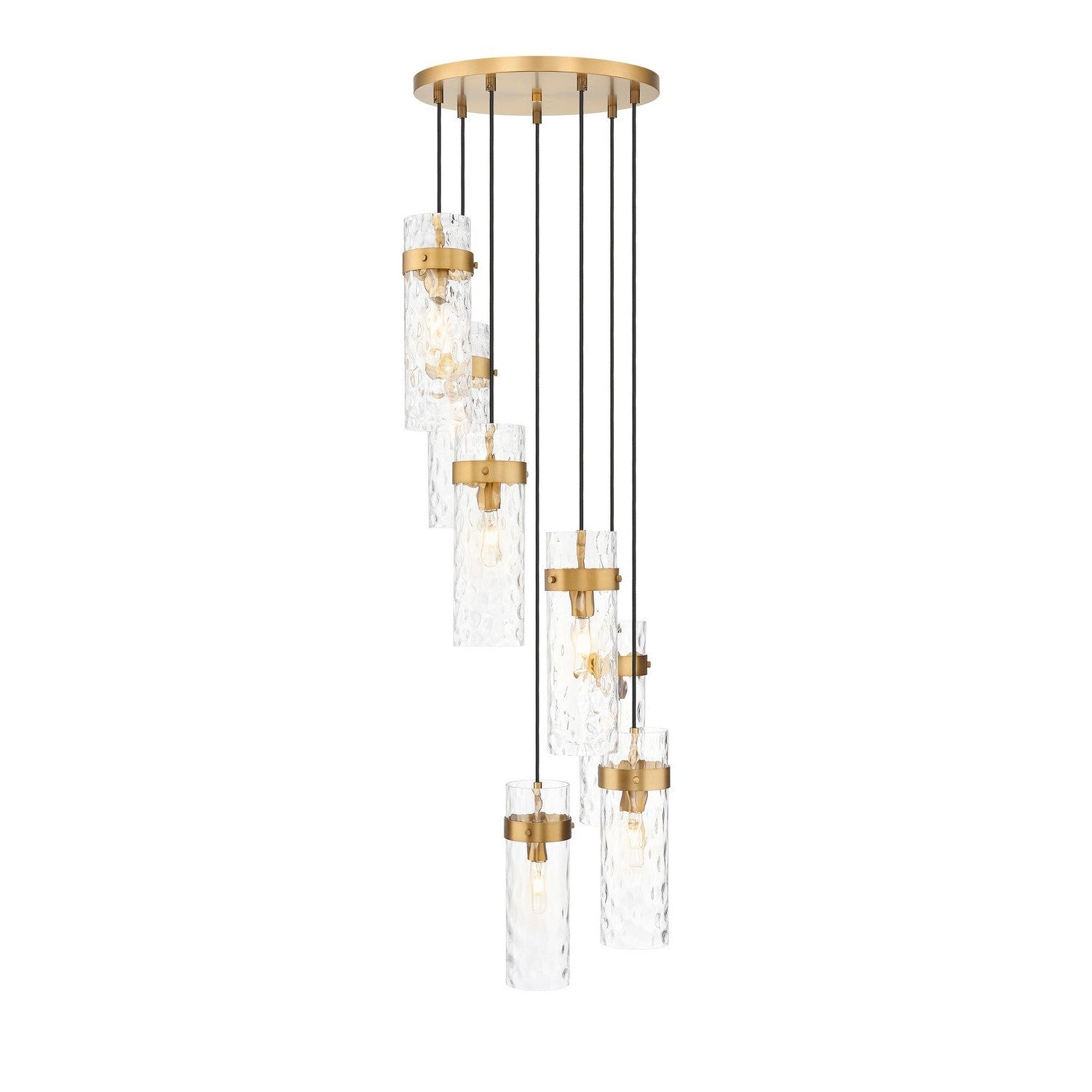 Z-Lite - 7002P5-7R-RB - Seven Light Chandelier - Fontaine - Rubbed Brass