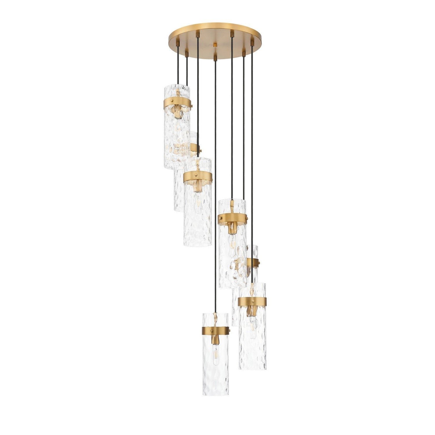 Z-Lite - 7002P5-7R-RB - Seven Light Chandelier - Fontaine - Rubbed Brass