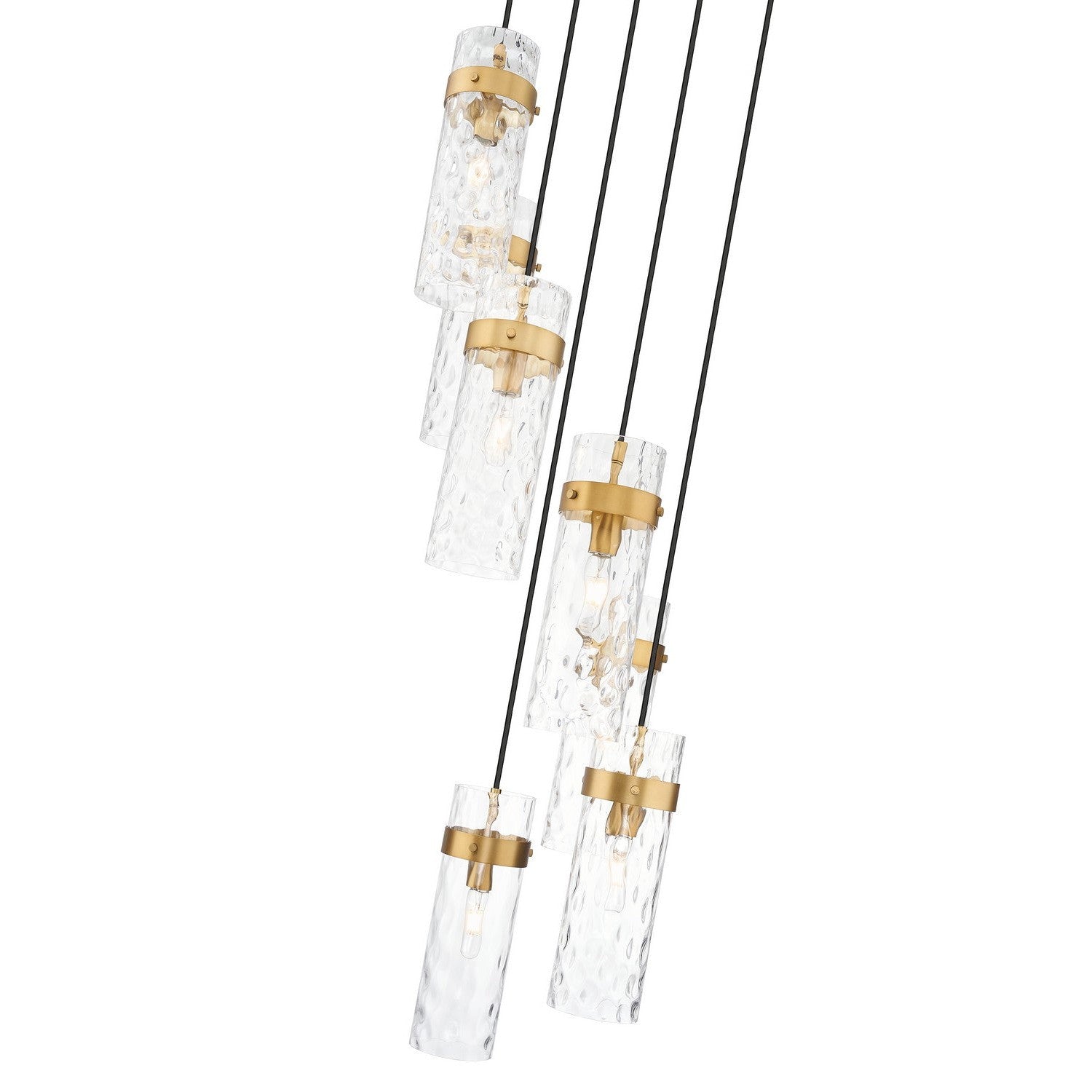 Z-Lite - 7002P5-7R-RB - Seven Light Chandelier - Fontaine - Rubbed Brass