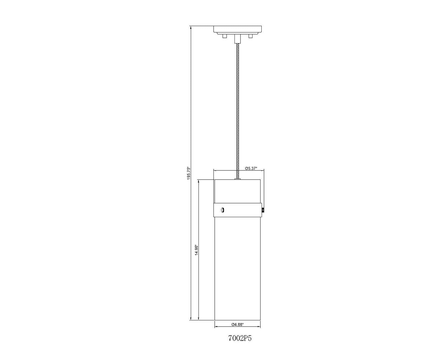 Z-Lite - 7002P5-MB - One Light Pendant - Fontaine - Matte Black