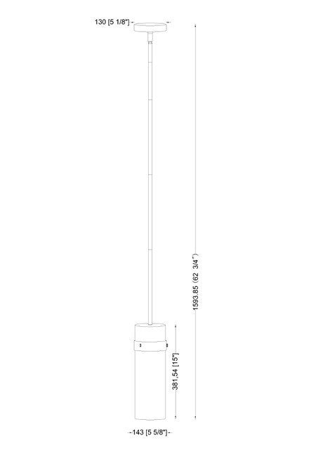 Z-Lite - 7002P5-ROD-RB - One Light Pendant - Fontaine - Rubbed Brass