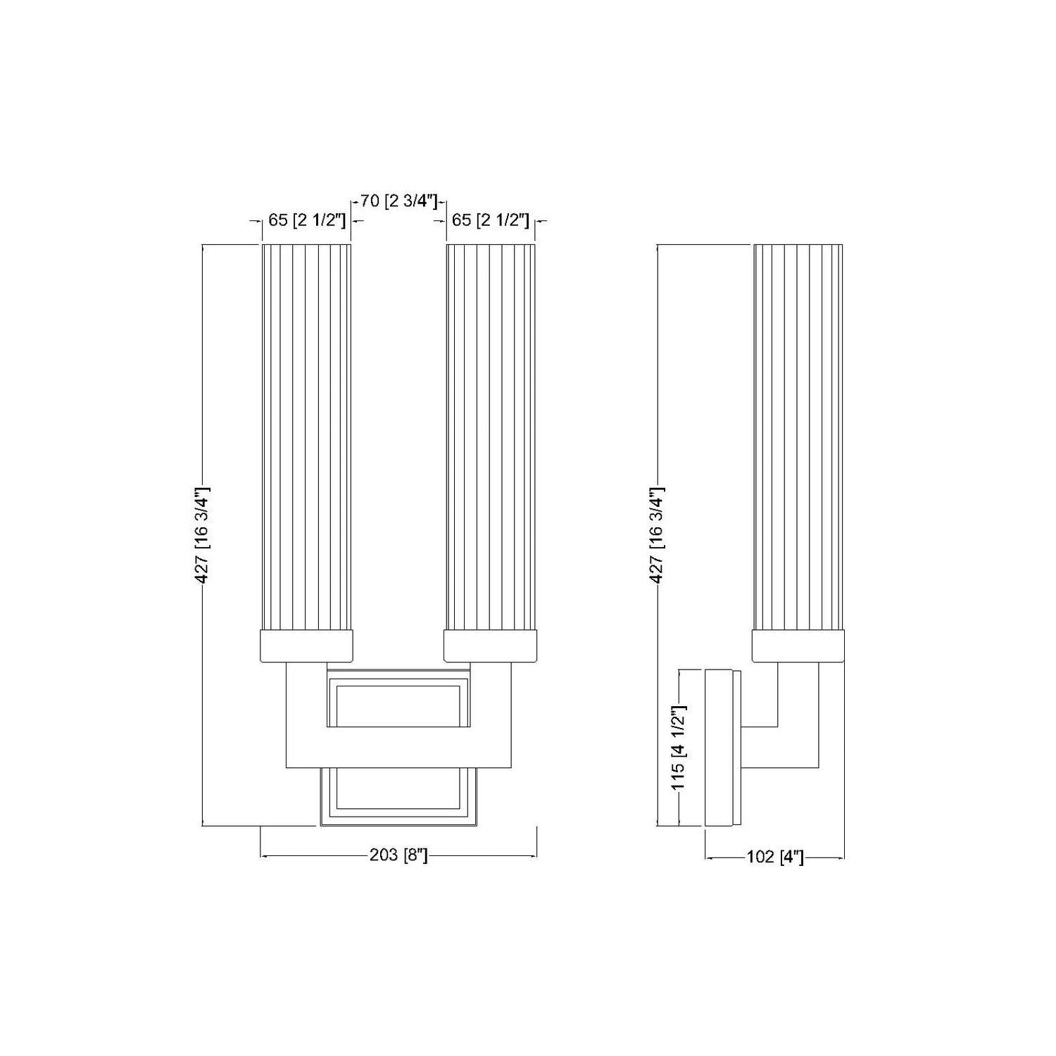 Z-Lite - 740-2S-BN - Two Light Wall Sconce - Beau - Brushed Nickel