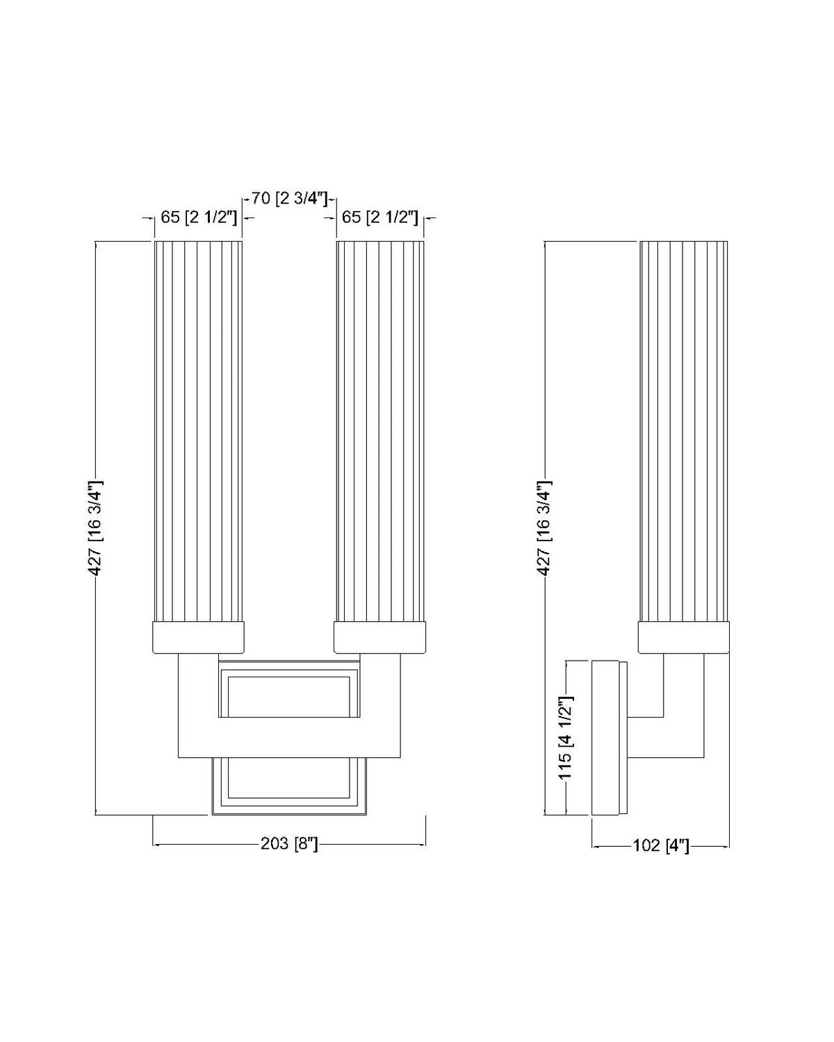 Z-Lite - 740-2S-BN - Two Light Wall Sconce - Beau - Brushed Nickel