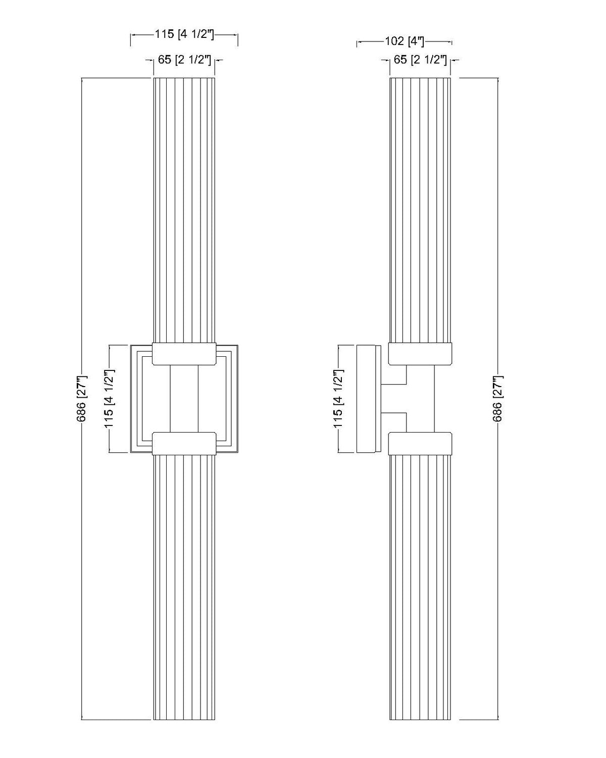 Z-Lite - 740-2W-MB - Two Light Wall Sconce - Beau - Matte Black
