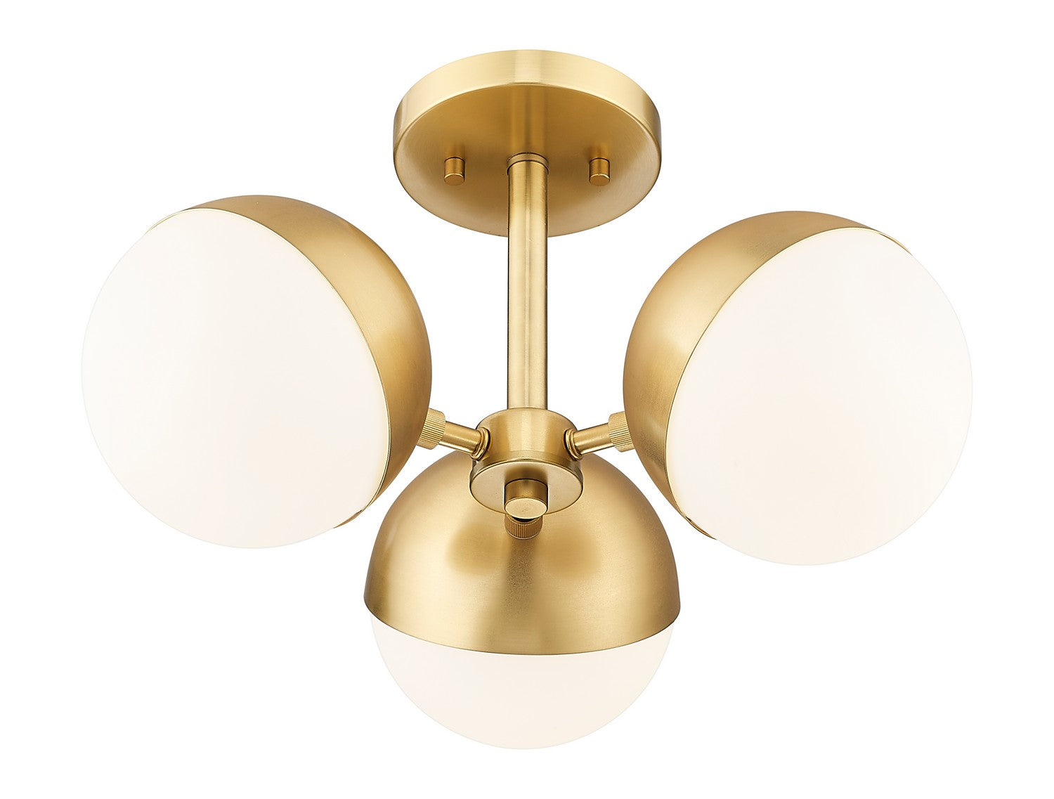 Z-Lite - 7517-3SF-MGLD - Three Light Semi Flush Mount - Realm Sphere - Modern Gold