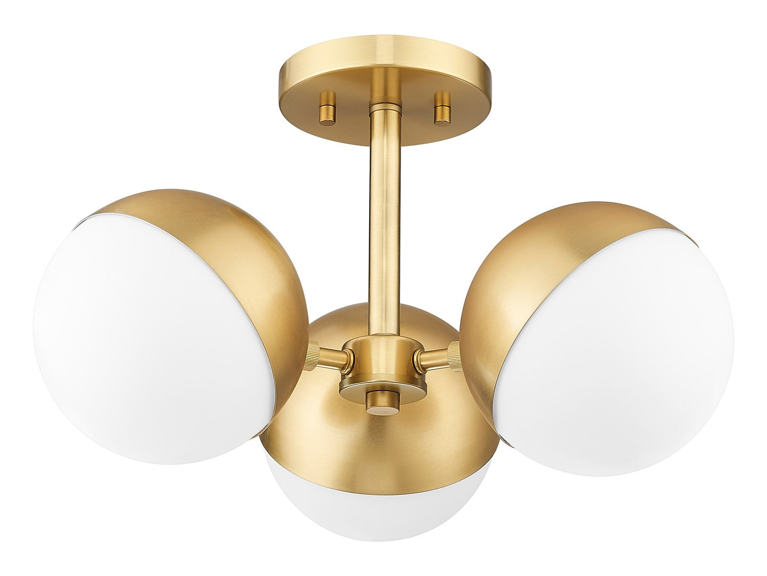 Z-Lite - 7517-3SF-MGLD - Three Light Semi Flush Mount - Realm Sphere - Modern Gold