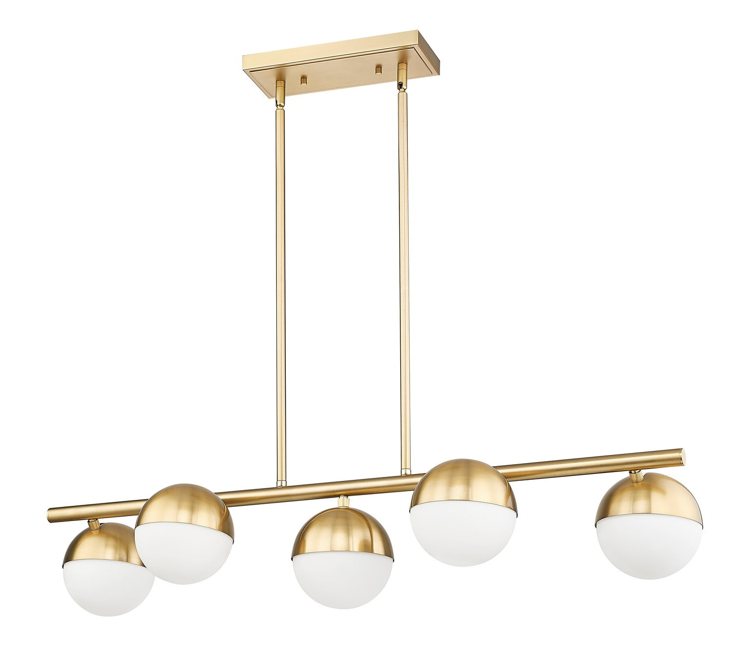 Z-Lite - 7517-5L-MGLD - Five Light Linear Chandelier - Realm Sphere - Modern Gold