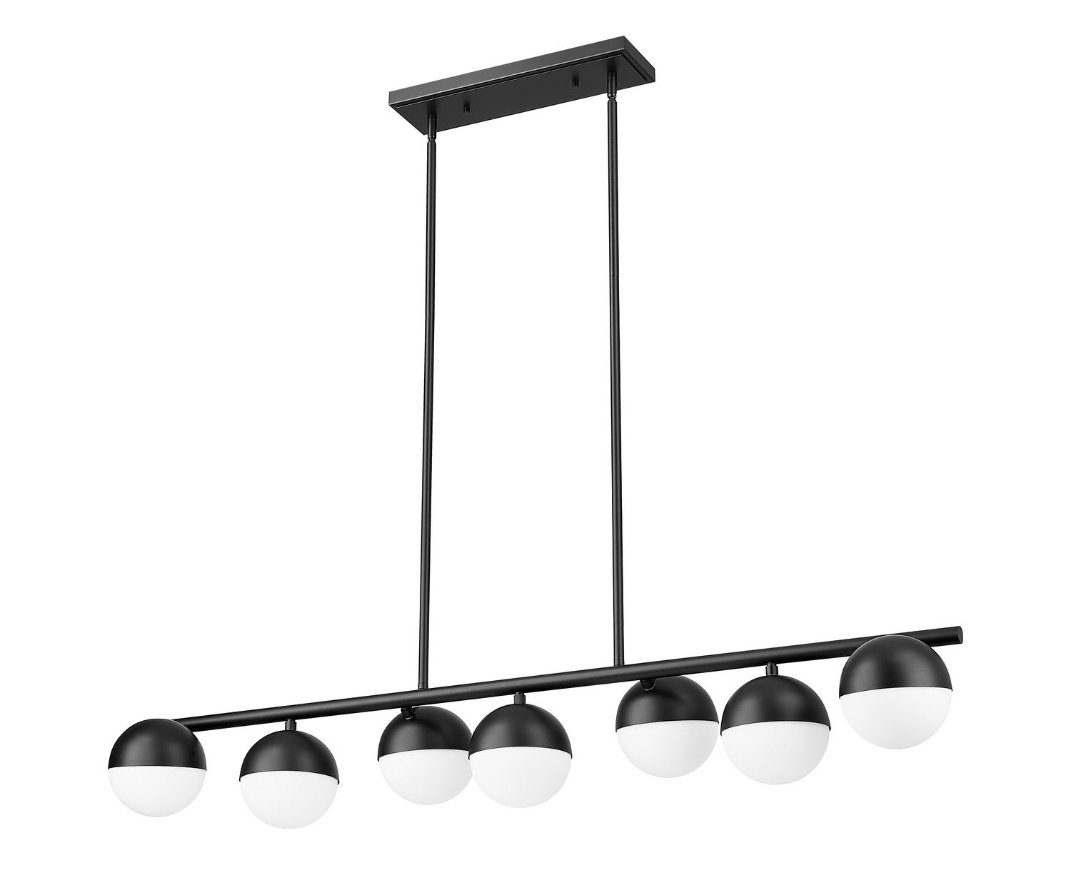 Z-Lite - 7517-7L-MB - Seven Light Linear Chandelier - Realm Sphere - Matte Black